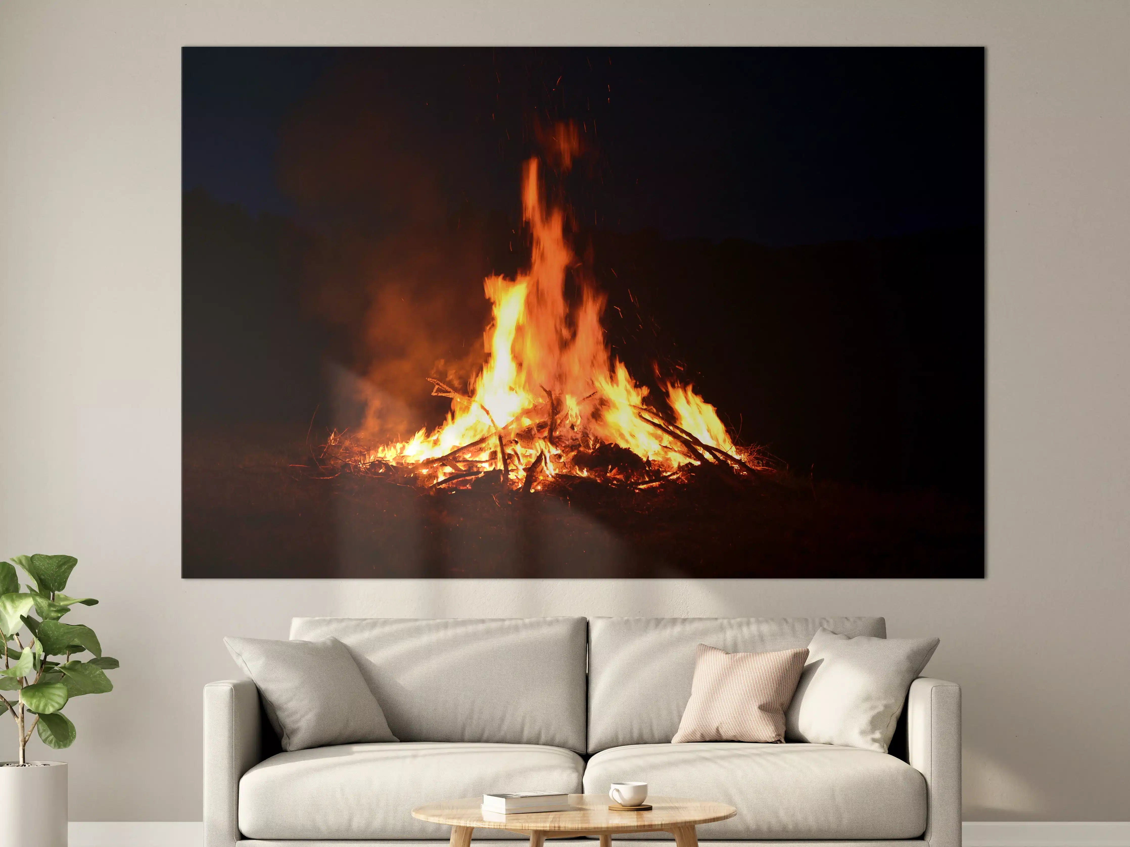 Große Wandbilder - gewaltiges outdoor Lagerfeuer 