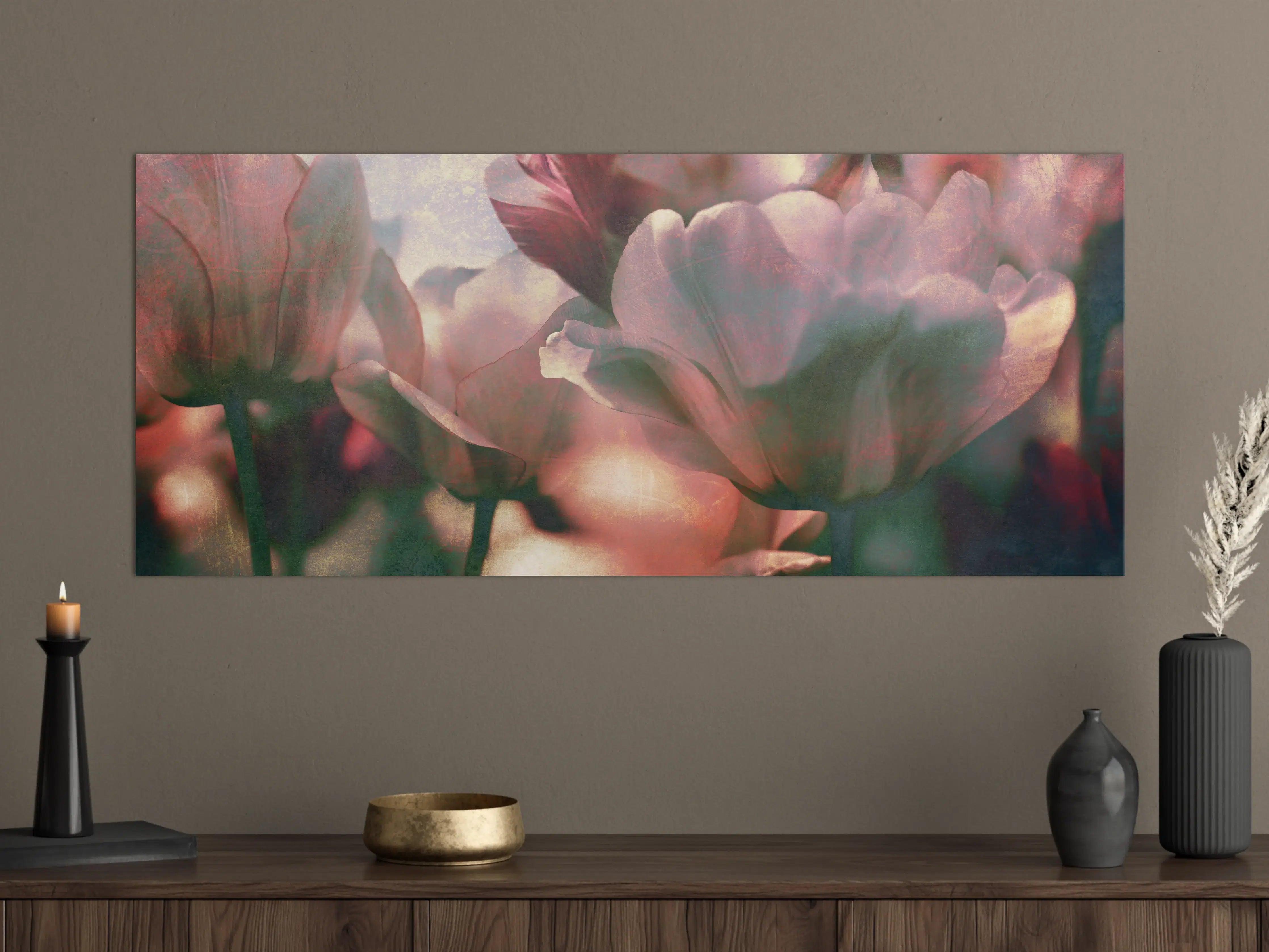 Große Wandbilder - nostalgische Tulpen 