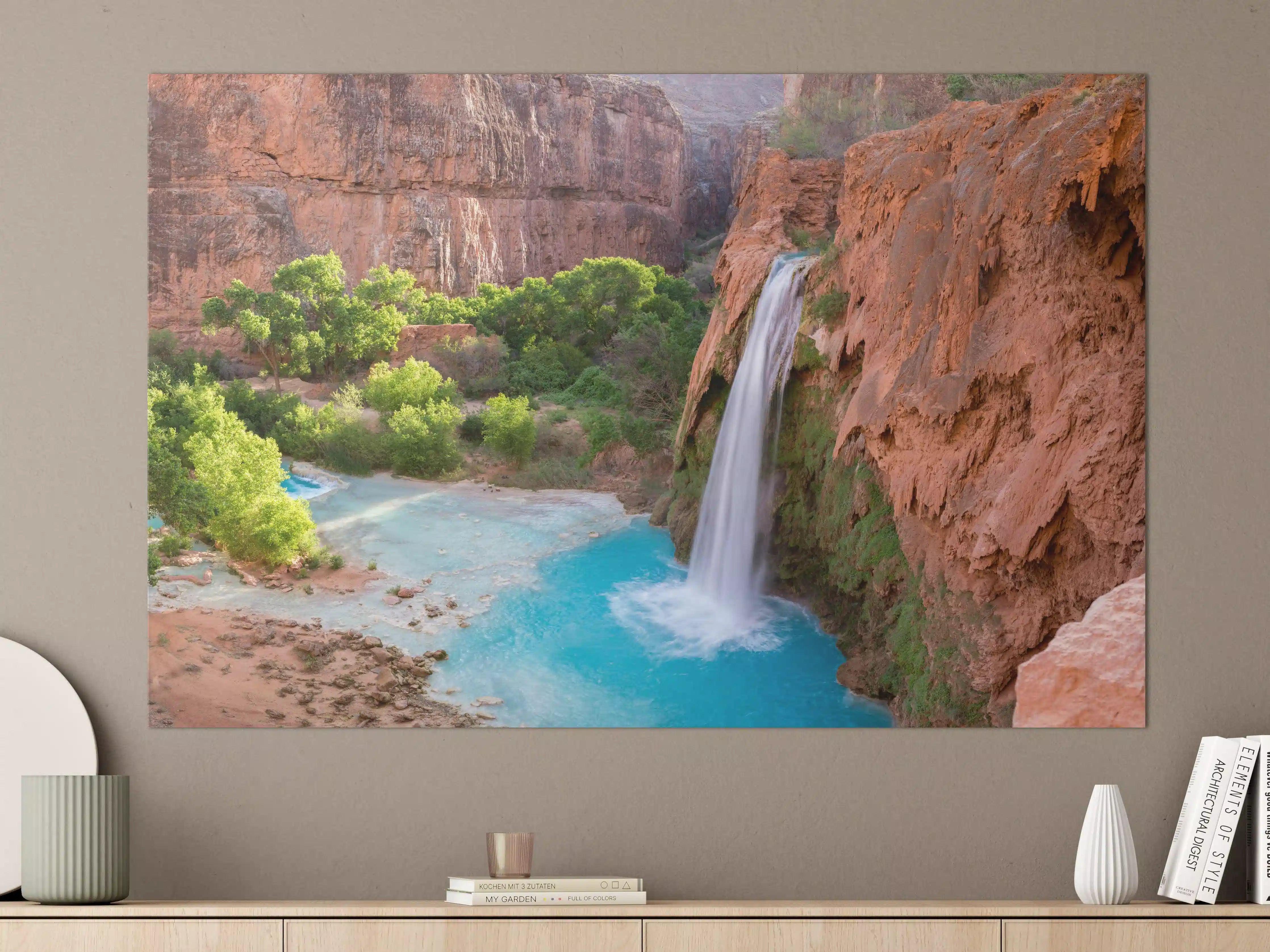 Große Wandbilder - paradiesischer Anblick der Havasu Falls 