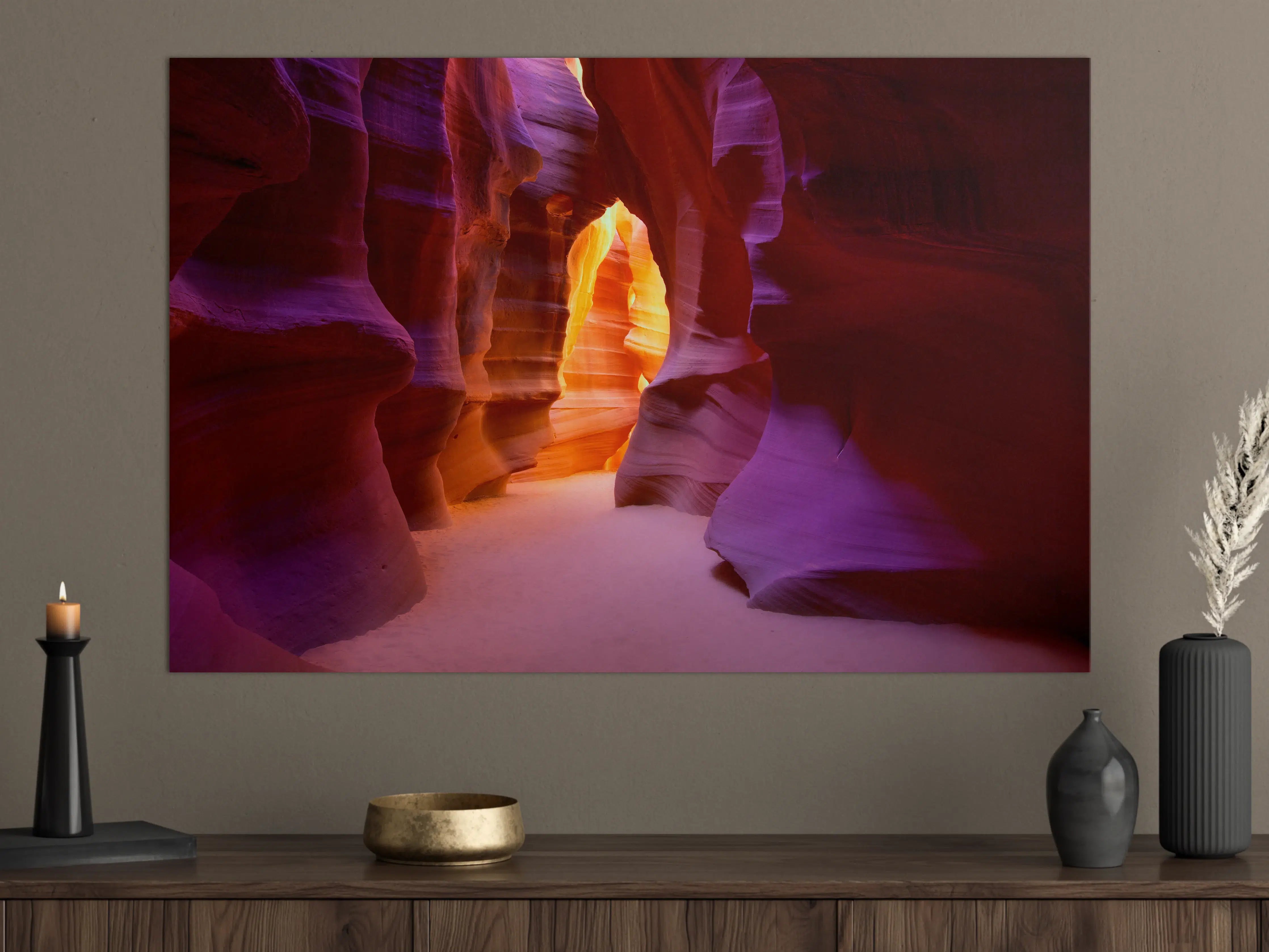 Große Wandbilder - warme Felsschlucht in Arizona