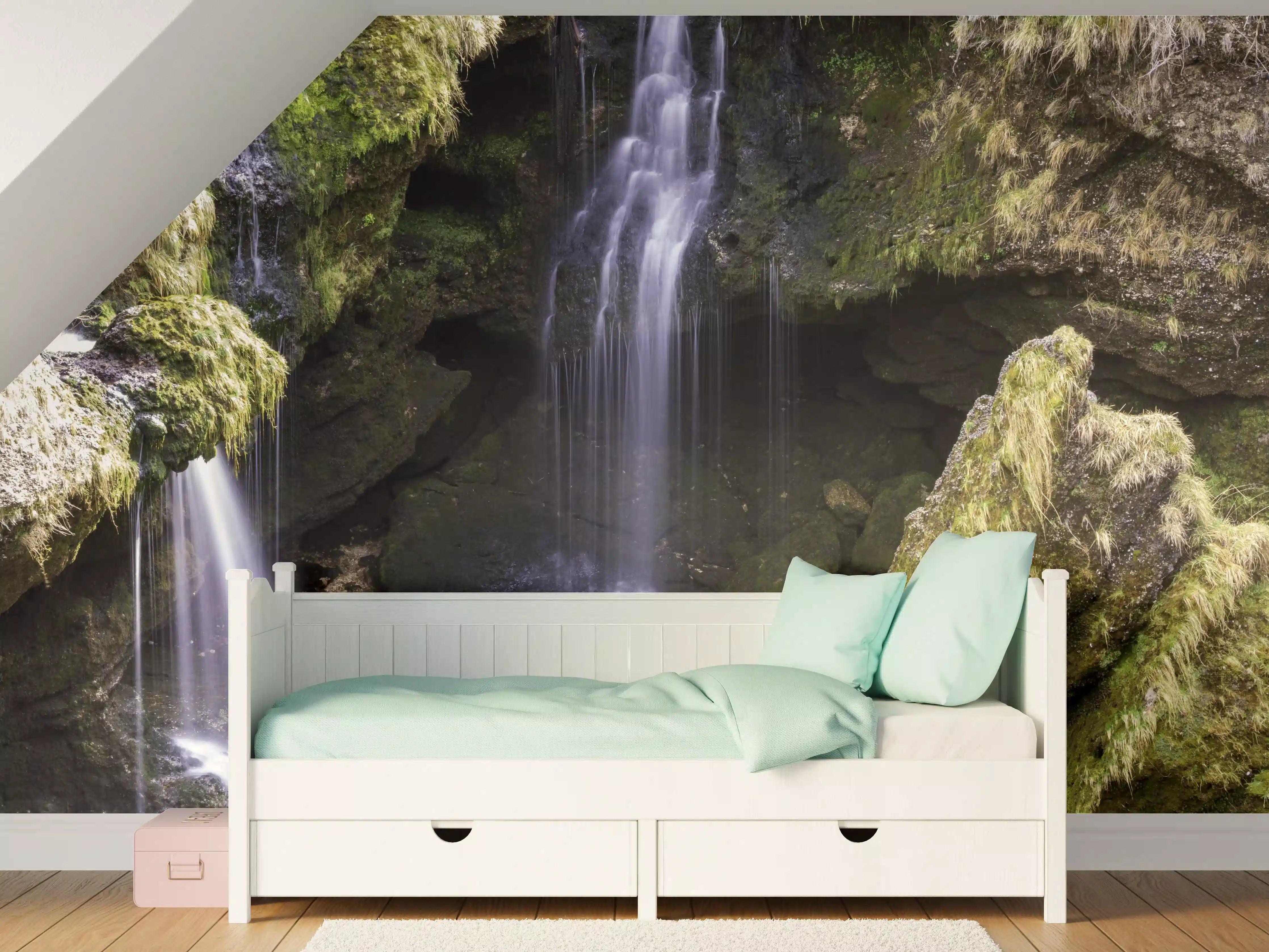Kinderzimmer Wandgestaltung -  harmonische Traunfall Wasserfälle