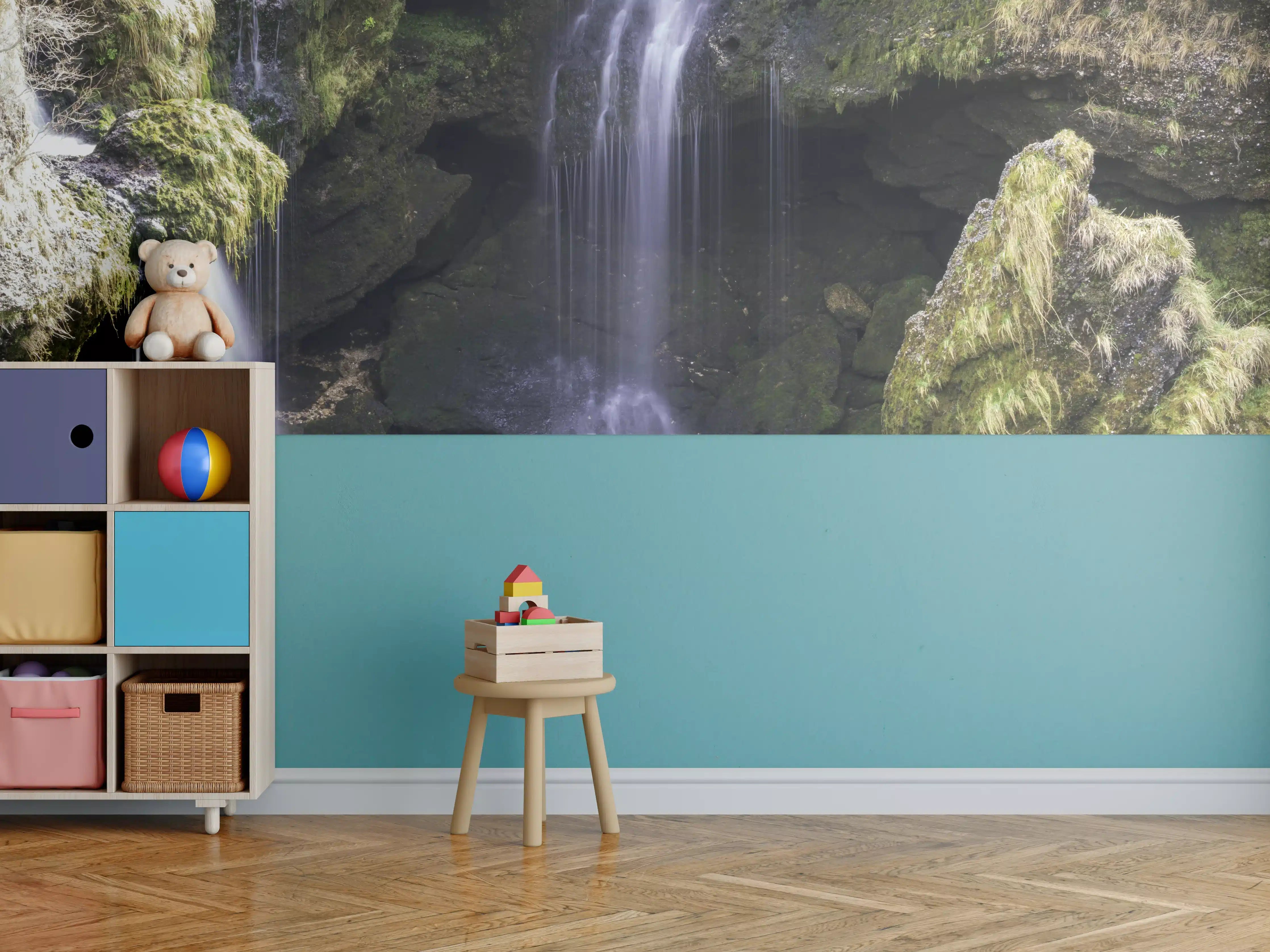 Kinderzimmer Wandgestaltung -  harmonische Traunfall Wasserfälle
