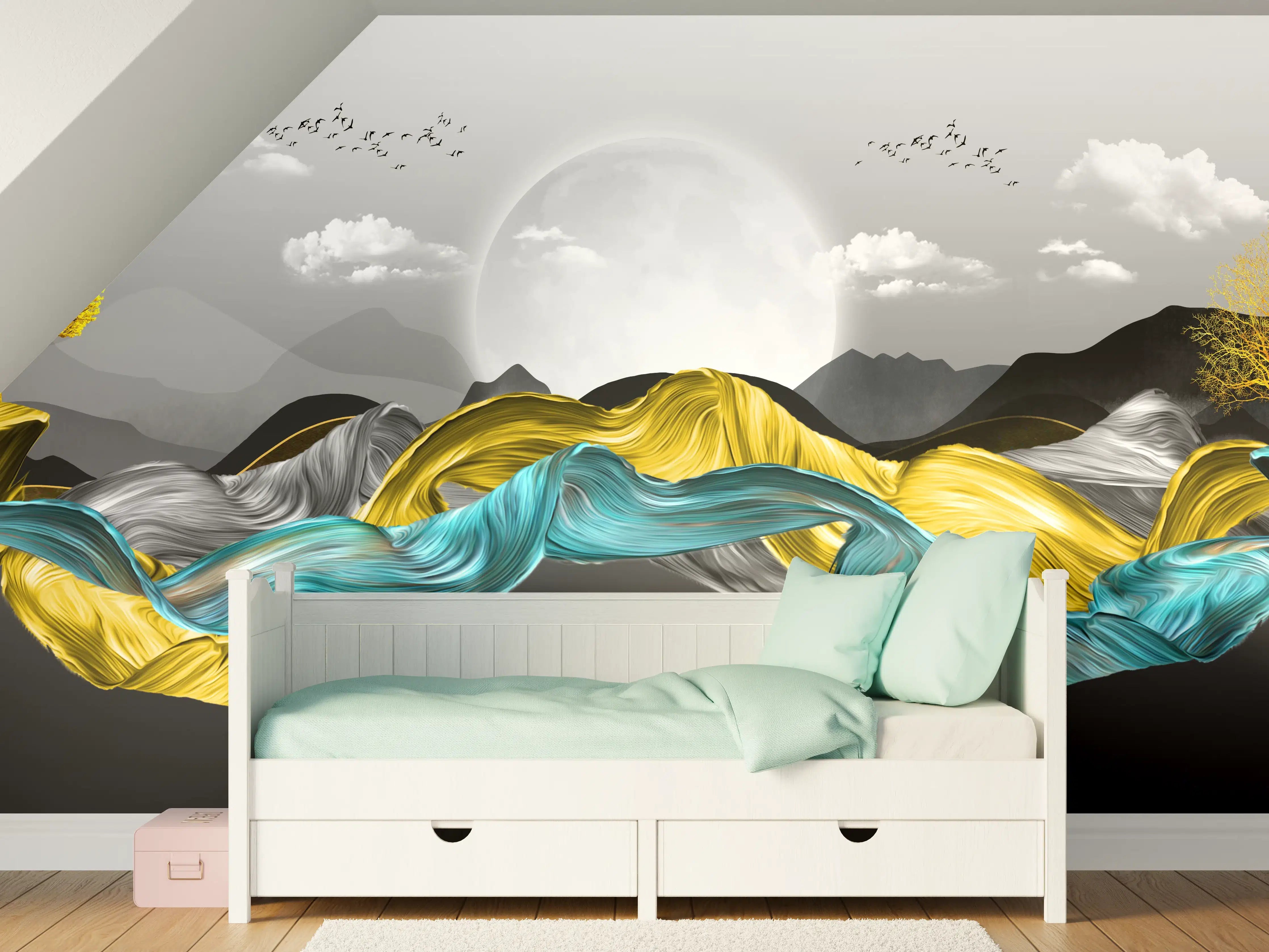 Kinderzimmer Wandgestaltung - 3D Moderne Leinwand - Abstrakt