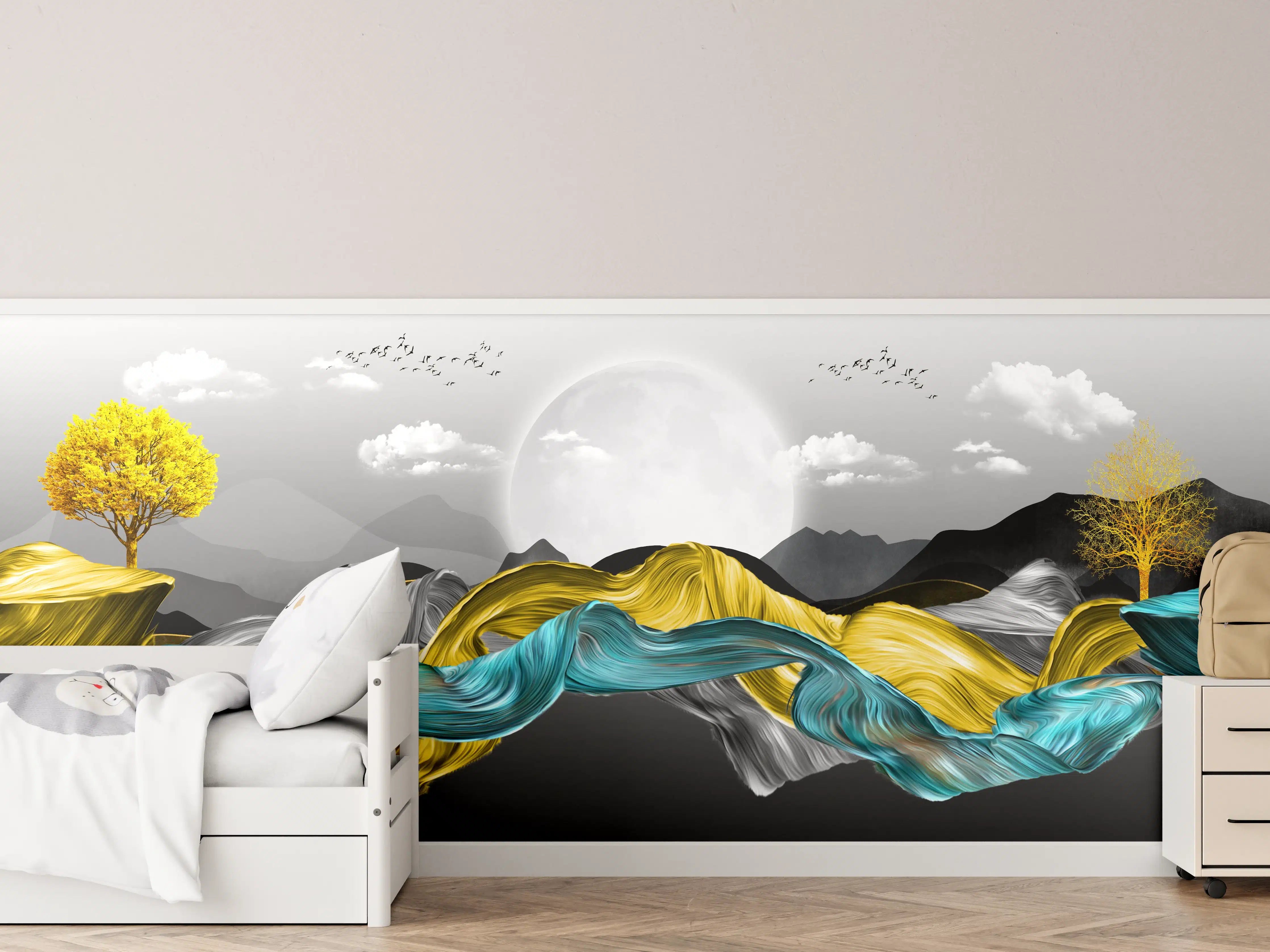 Kinderzimmer Wandgestaltung - 3D Moderne Leinwand - Abstrakt