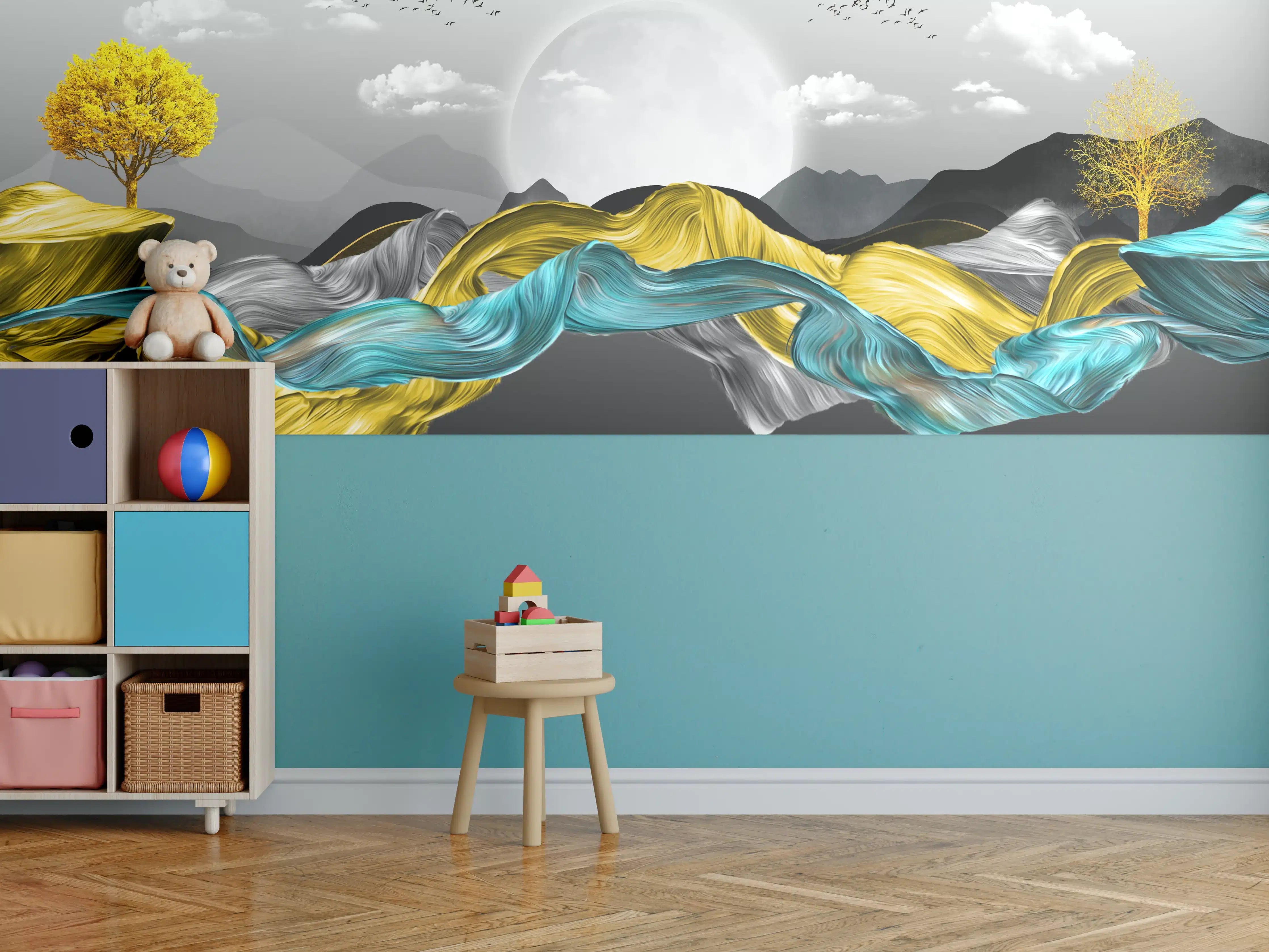 Kinderzimmer Wandgestaltung - 3D Moderne Leinwand - Abstrakt