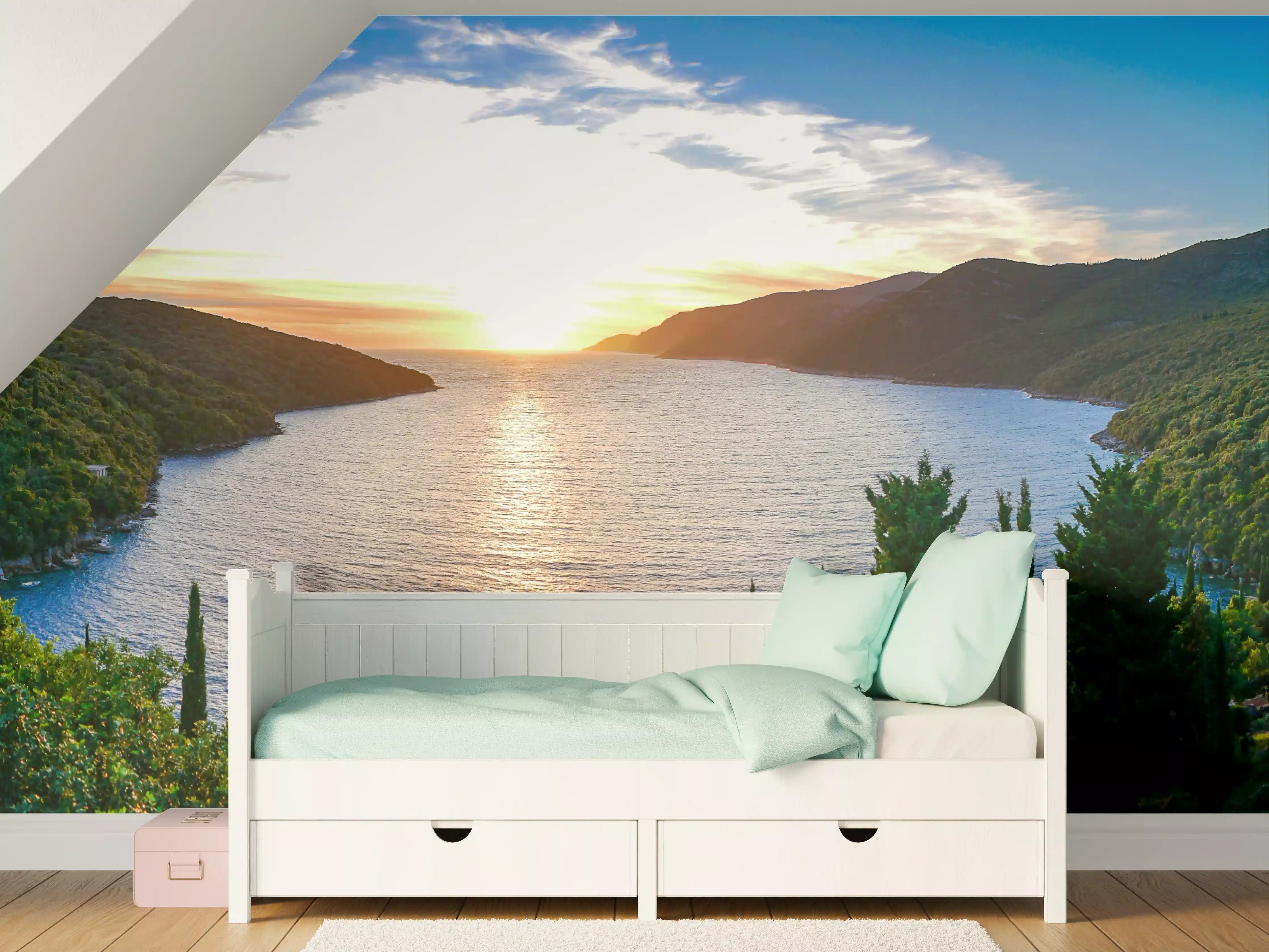 Kinderzimmer Wandgestaltung - Abendgrau am stillen See