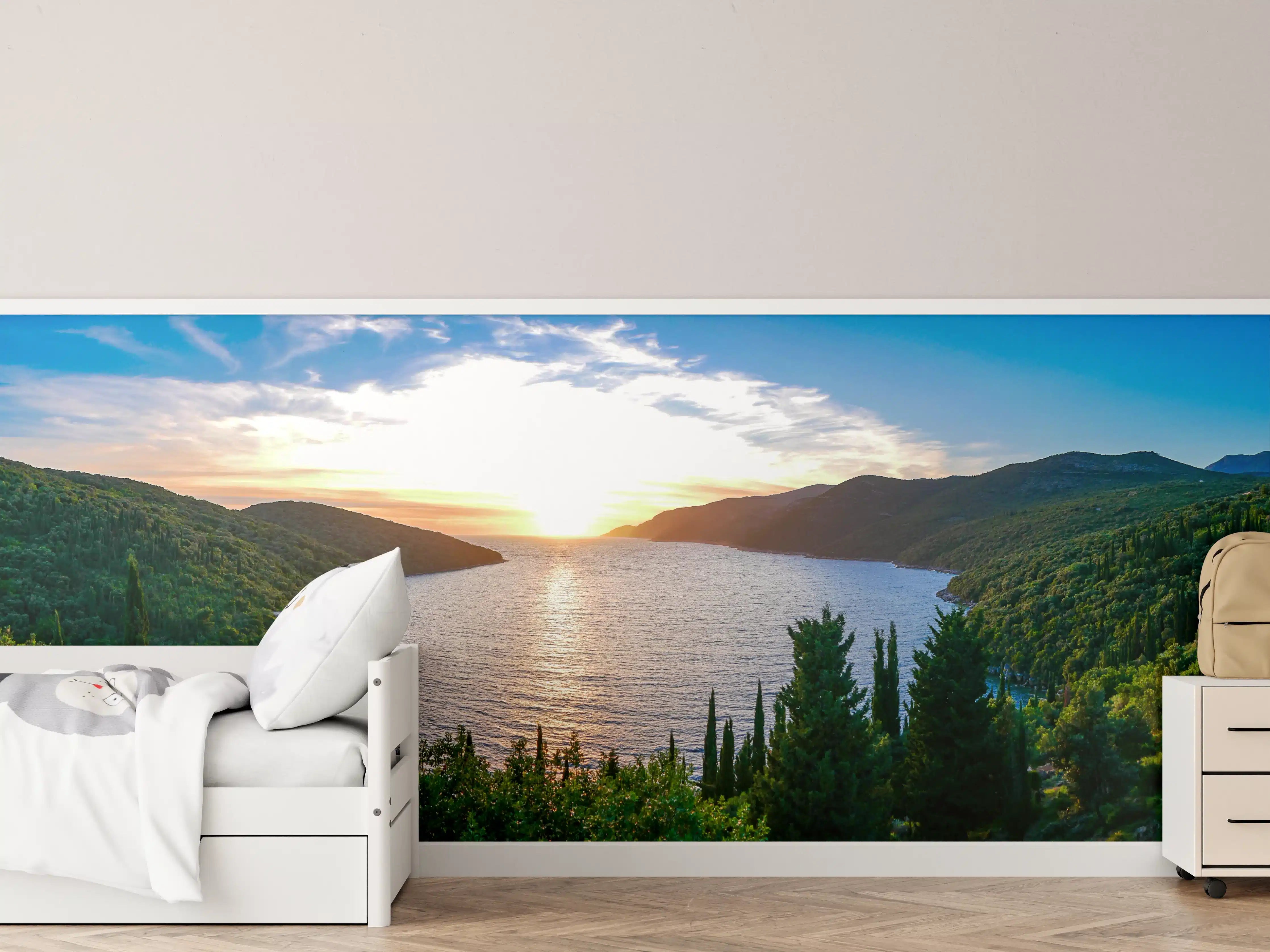 Kinderzimmer Wandgestaltung - Abendgrau am stillen See