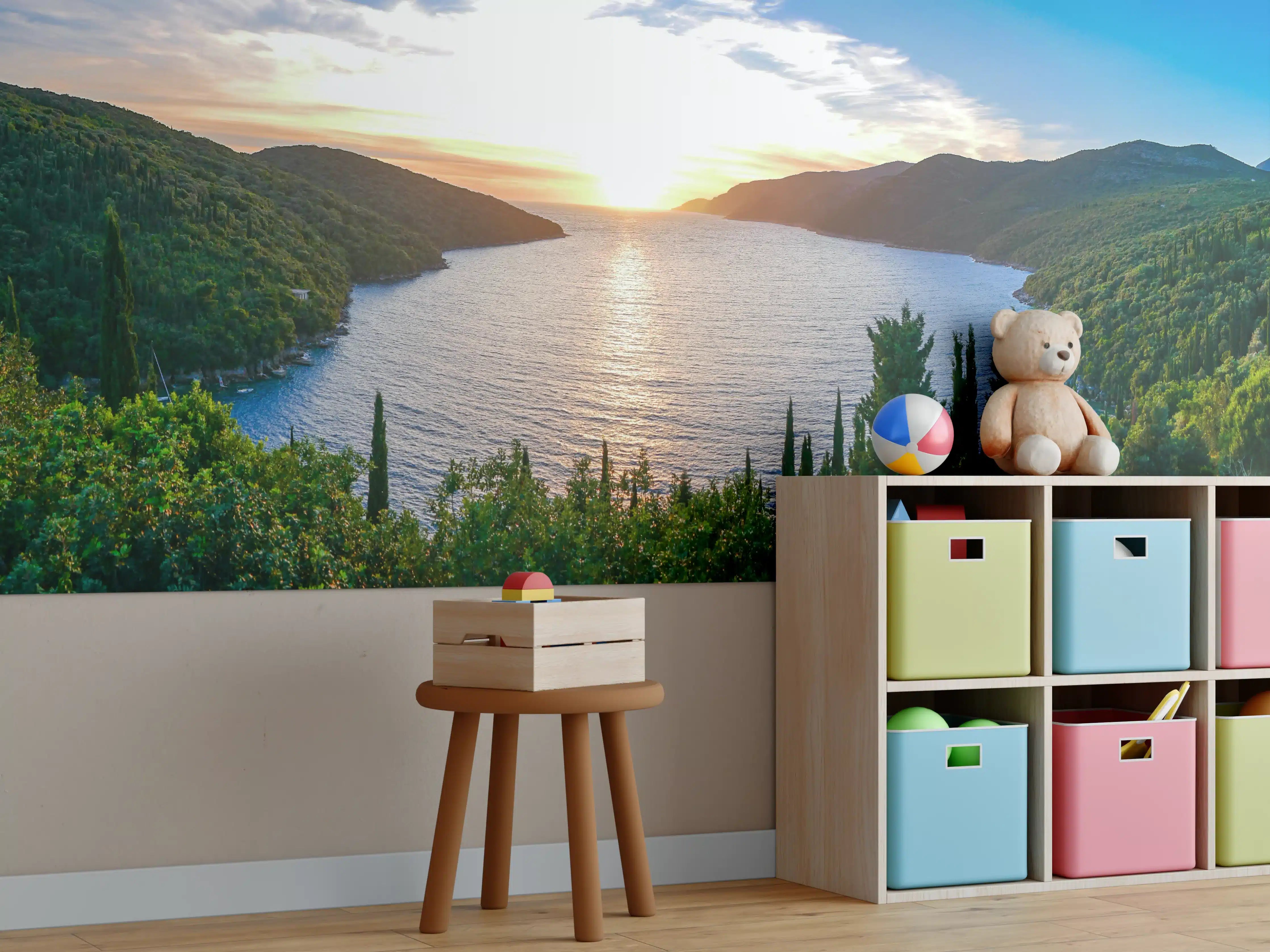 Kinderzimmer Wandgestaltung - Abendgrau am stillen See