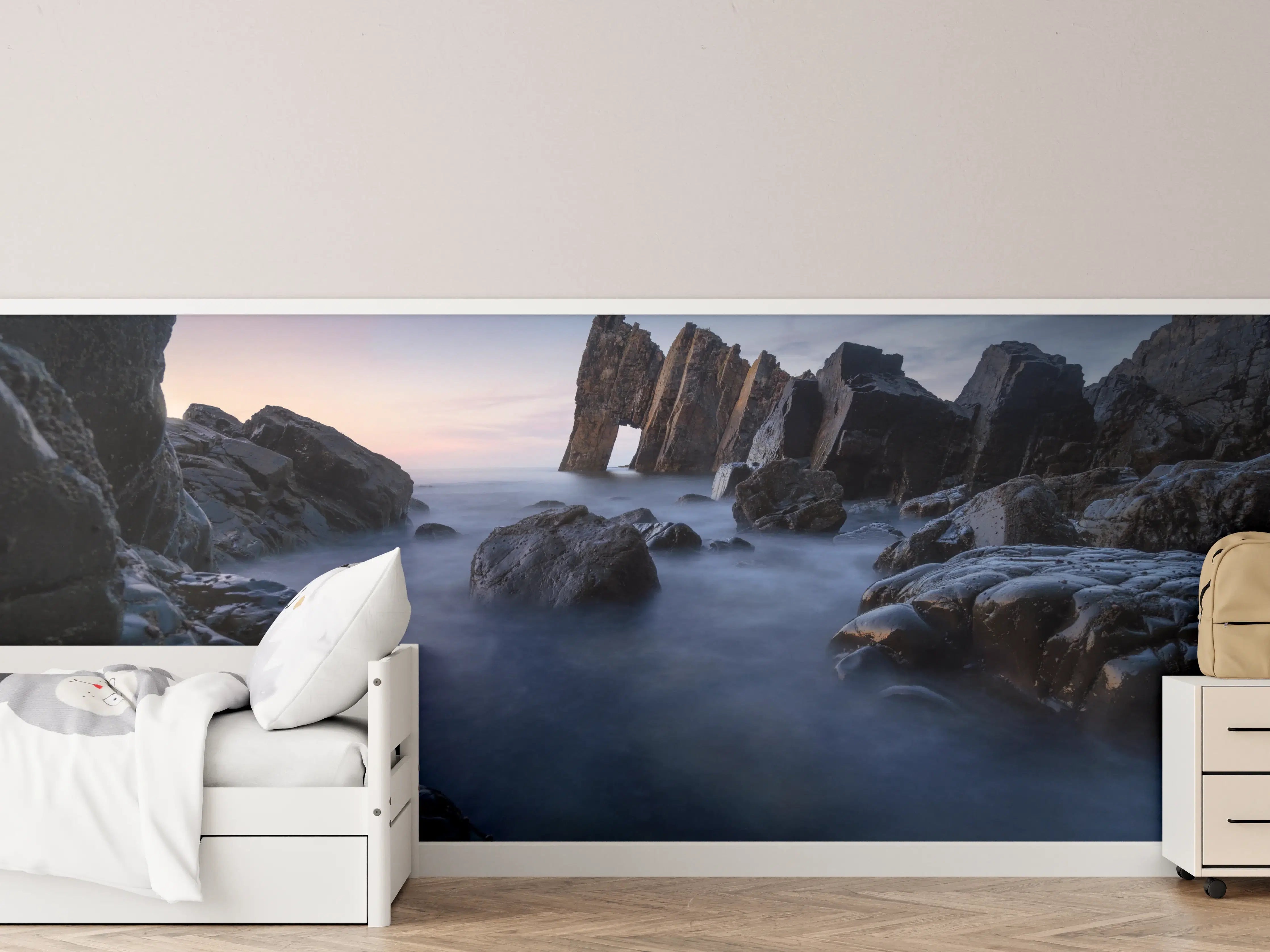 Kinderzimmer Wandgestaltung - Abendlicht Küstenpanorama