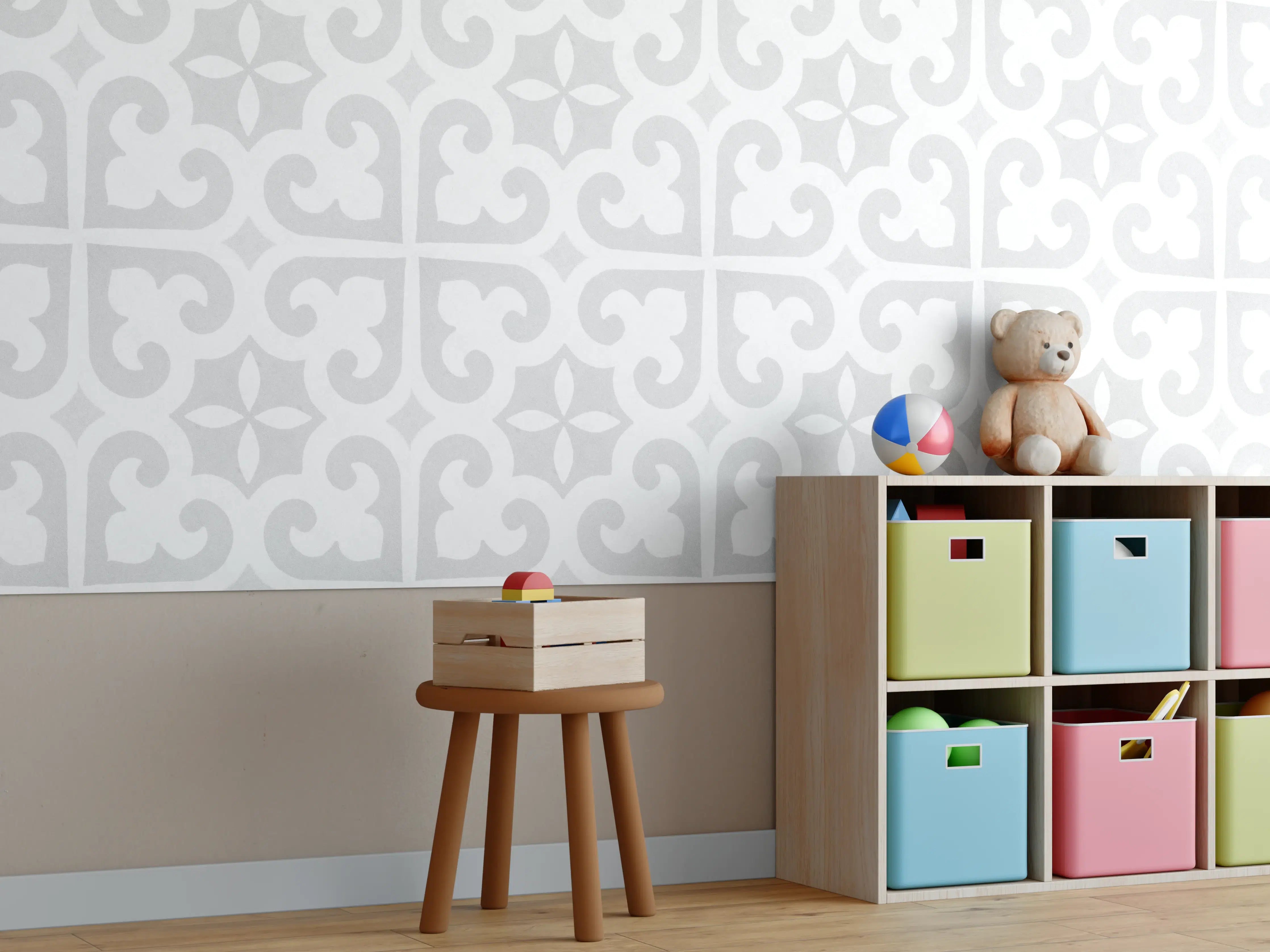 Kinderzimmer Wandgestaltung - Abgenutztes Mosaik