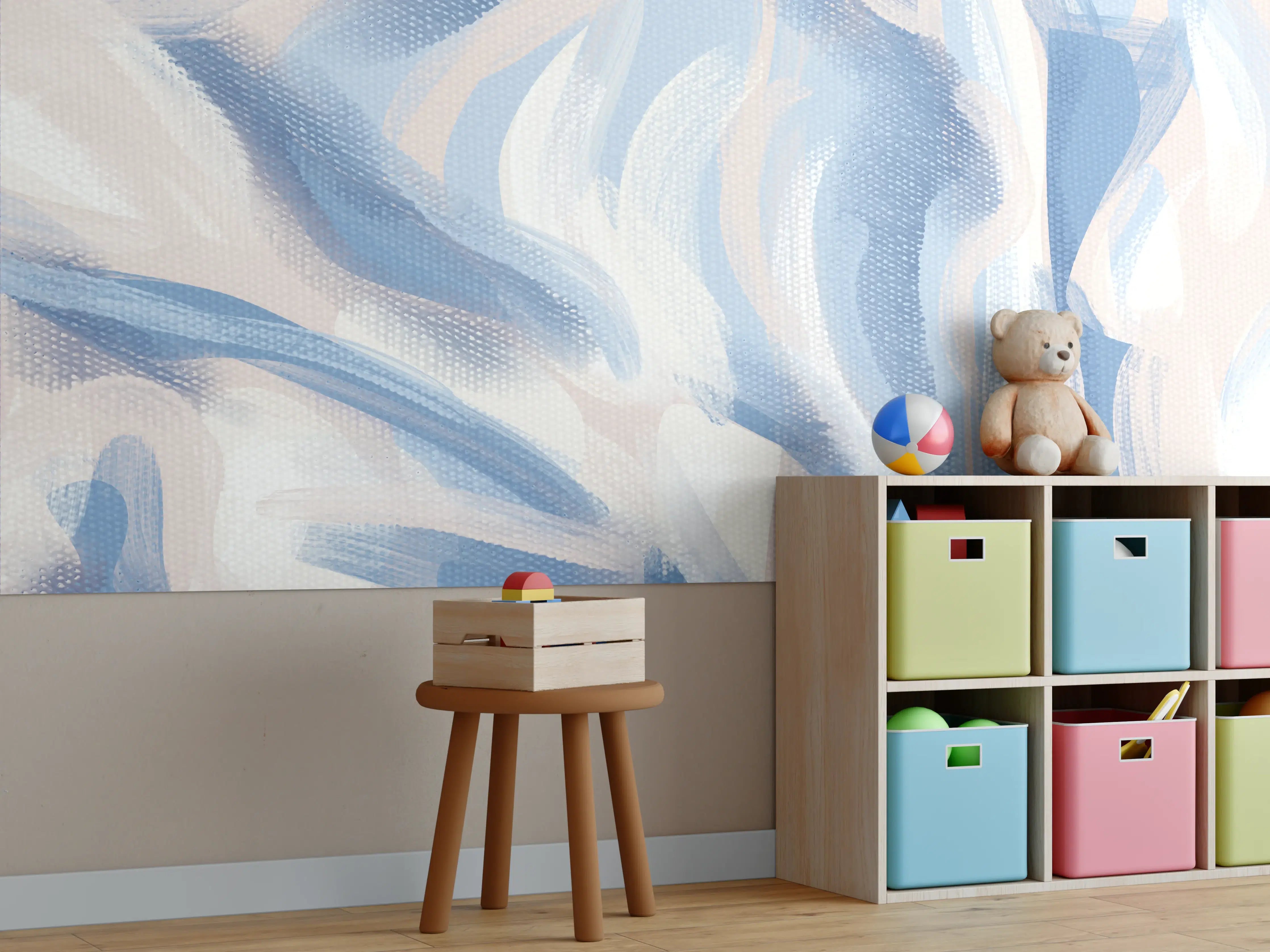 Kinderzimmer Wandgestaltung - Abstrakte Acryl-Kunstleinwand