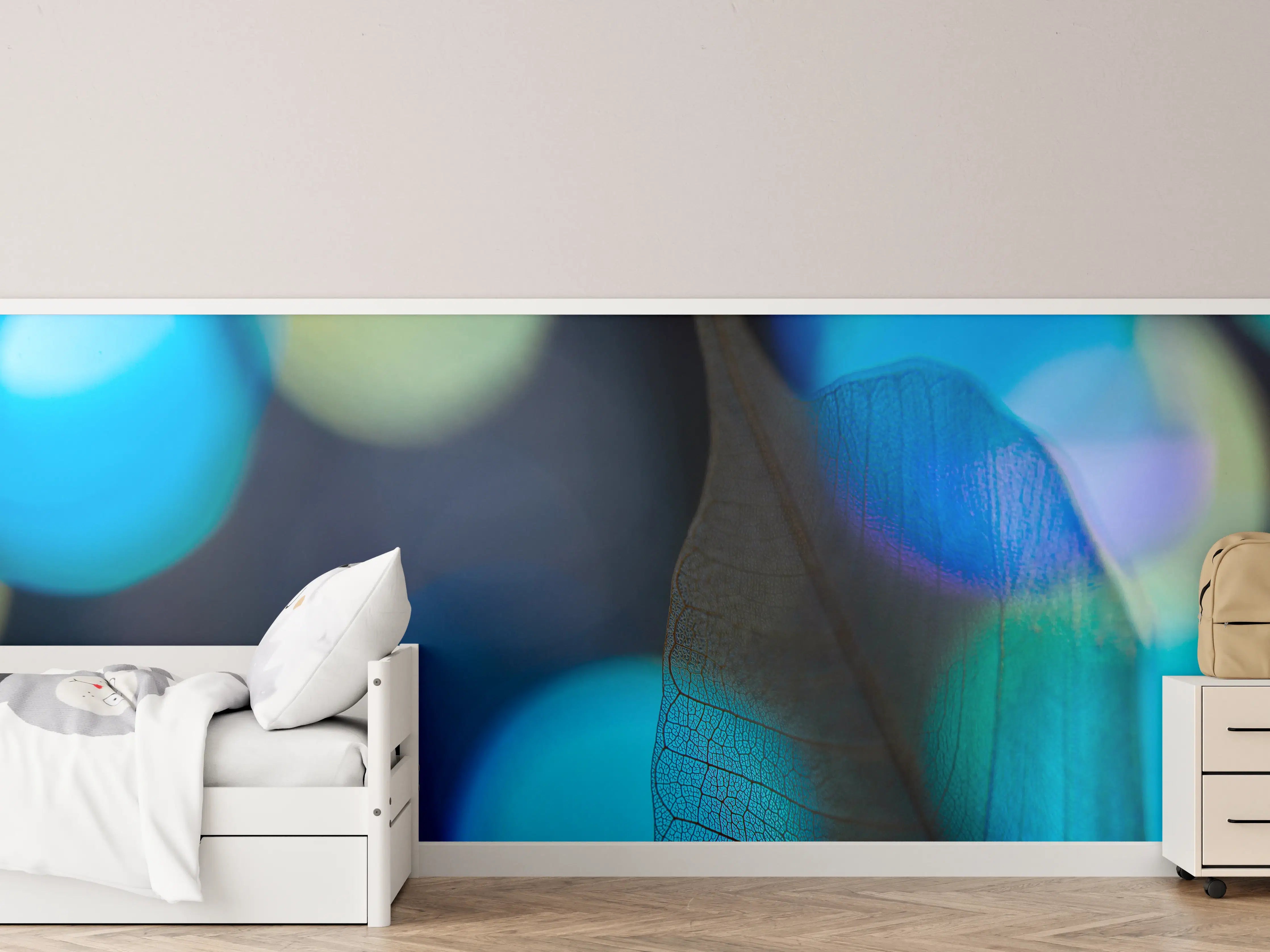 Kinderzimmer Wandgestaltung - Abstrakte Blatt-Venen Textur