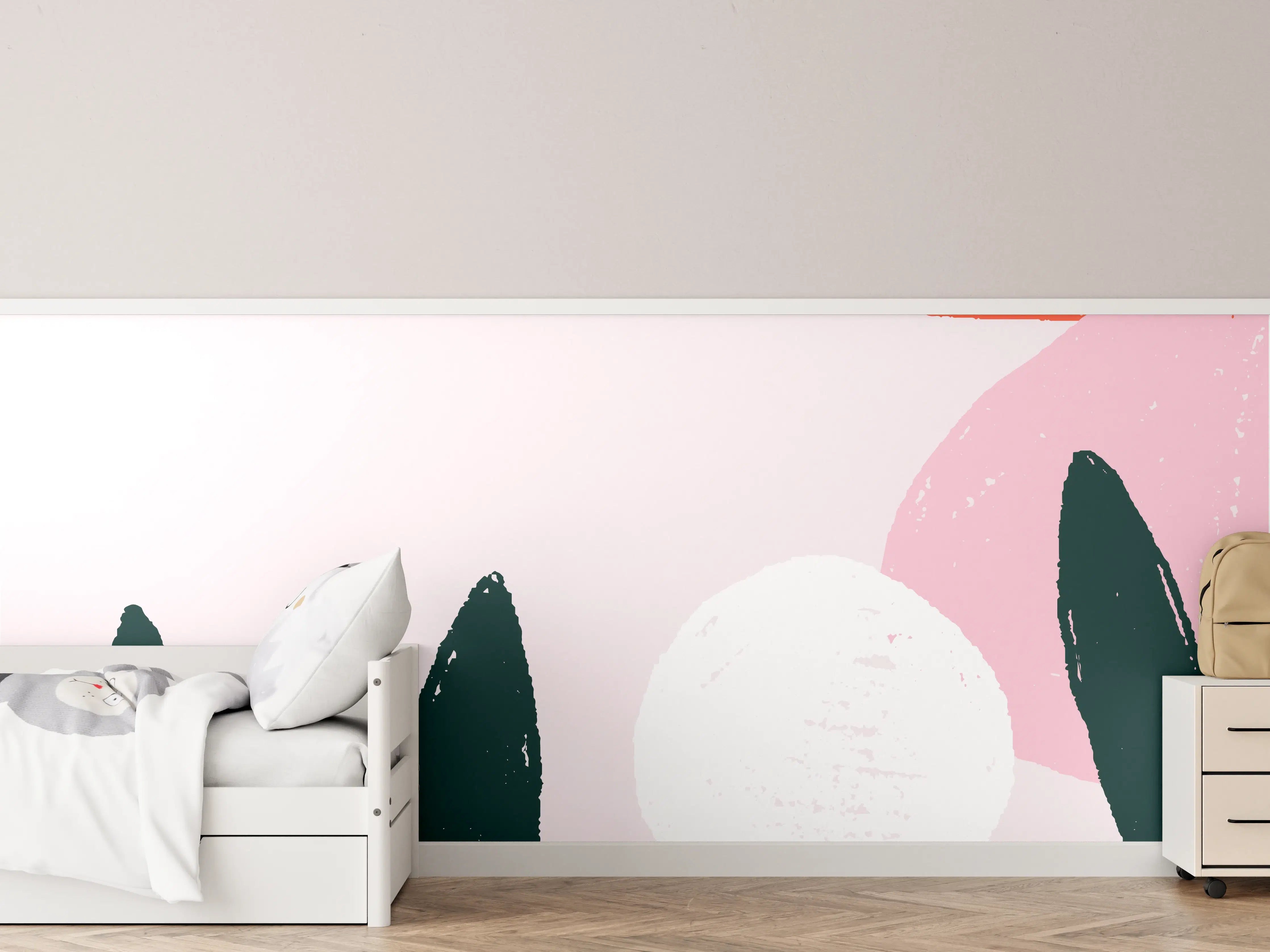 Kinderzimmer Wandgestaltung - Abstrakte Farbformen Kunstwerk