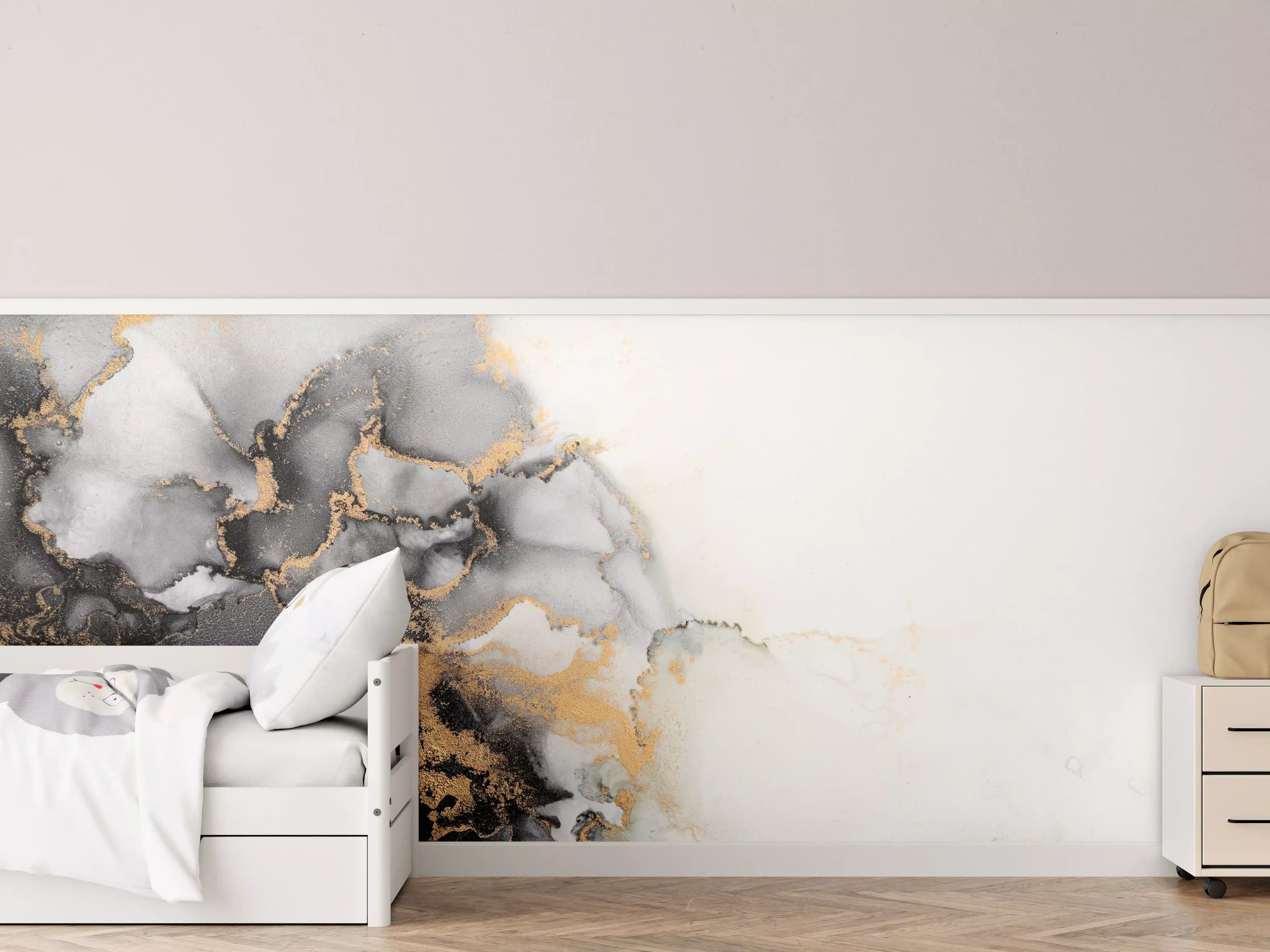 Kinderzimmer Wandgestaltung - Abstrakte Flüssigkunst - Marmor