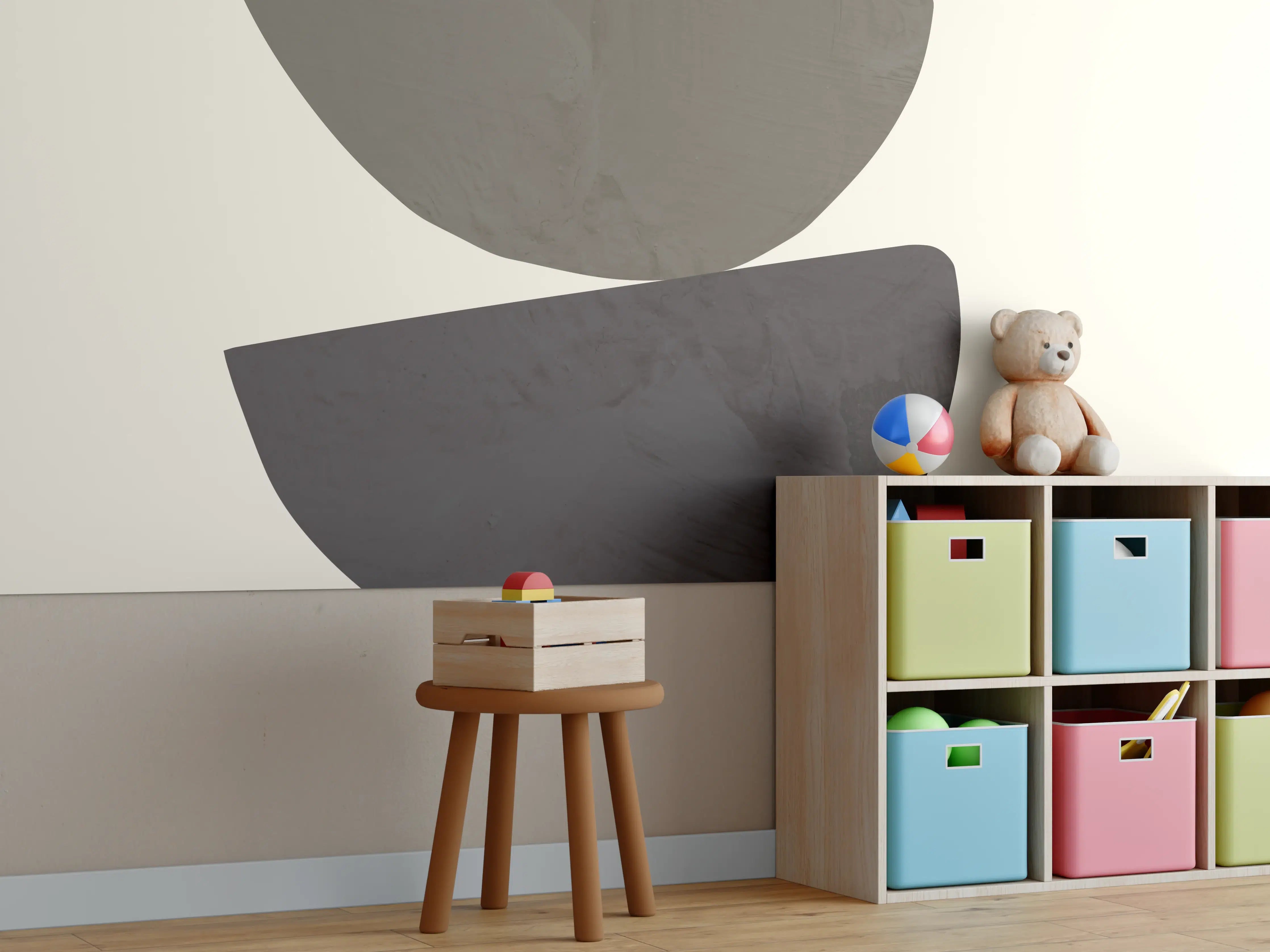 Kinderzimmer Wandgestaltung - Abstrakte Geometrie Balance