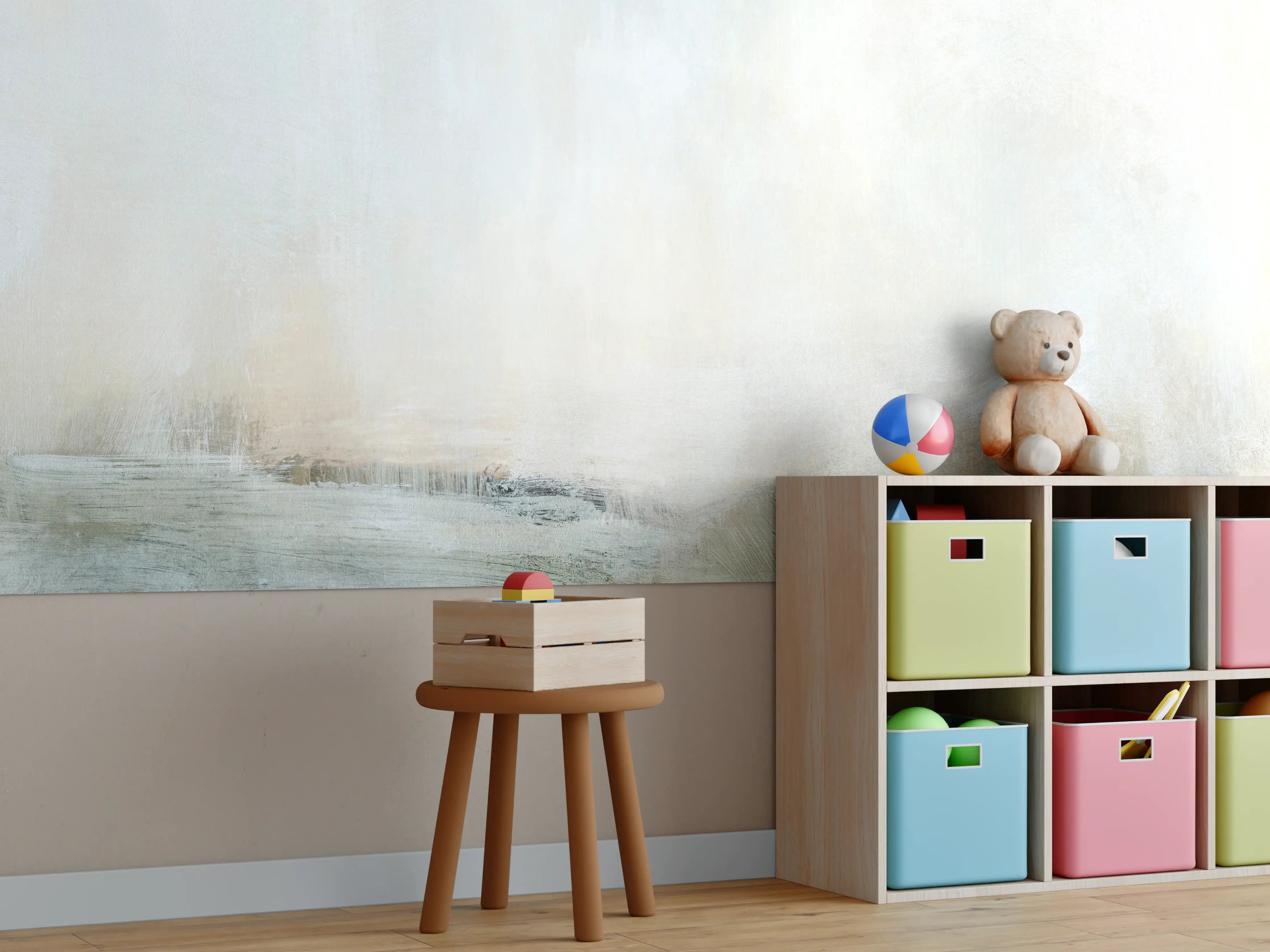 Kinderzimmer Wandgestaltung - Abstrakte Grafik - Öl Farben