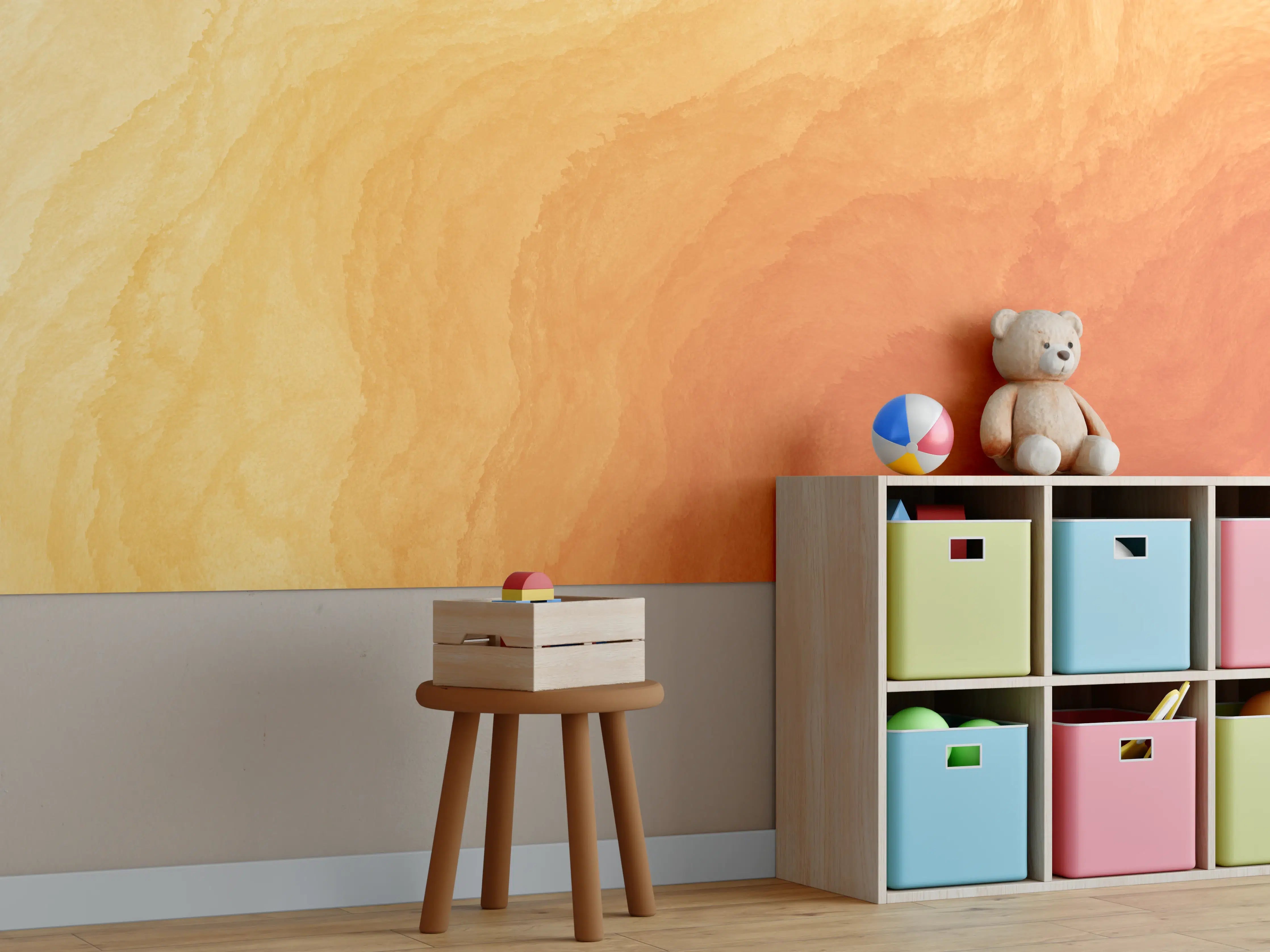 Kinderzimmer Wandgestaltung - Abstrakte Kunst - Aquarell