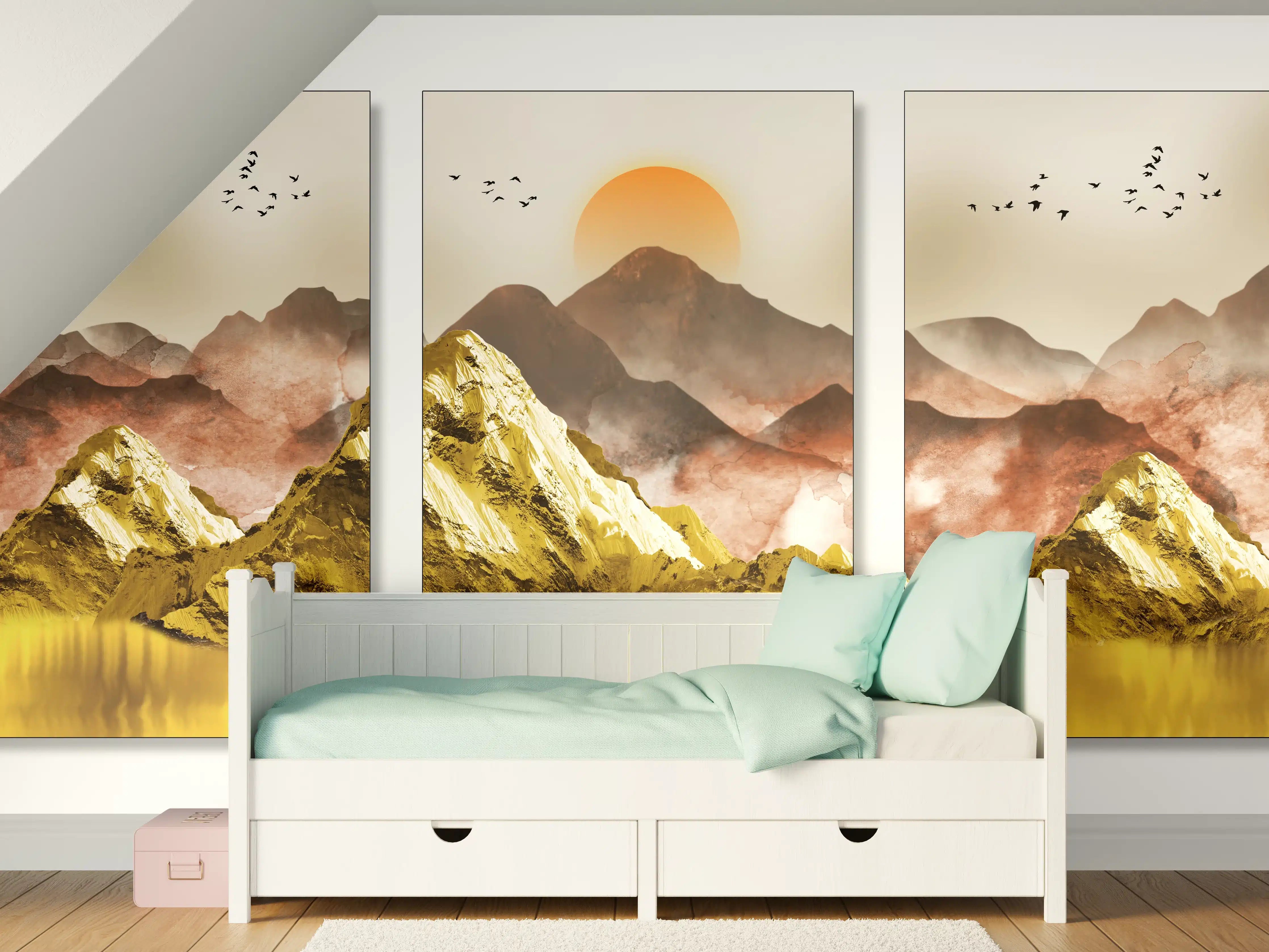 Kinderzimmer Wandgestaltung - Abstrakte Landschaftsfotos - Tapete