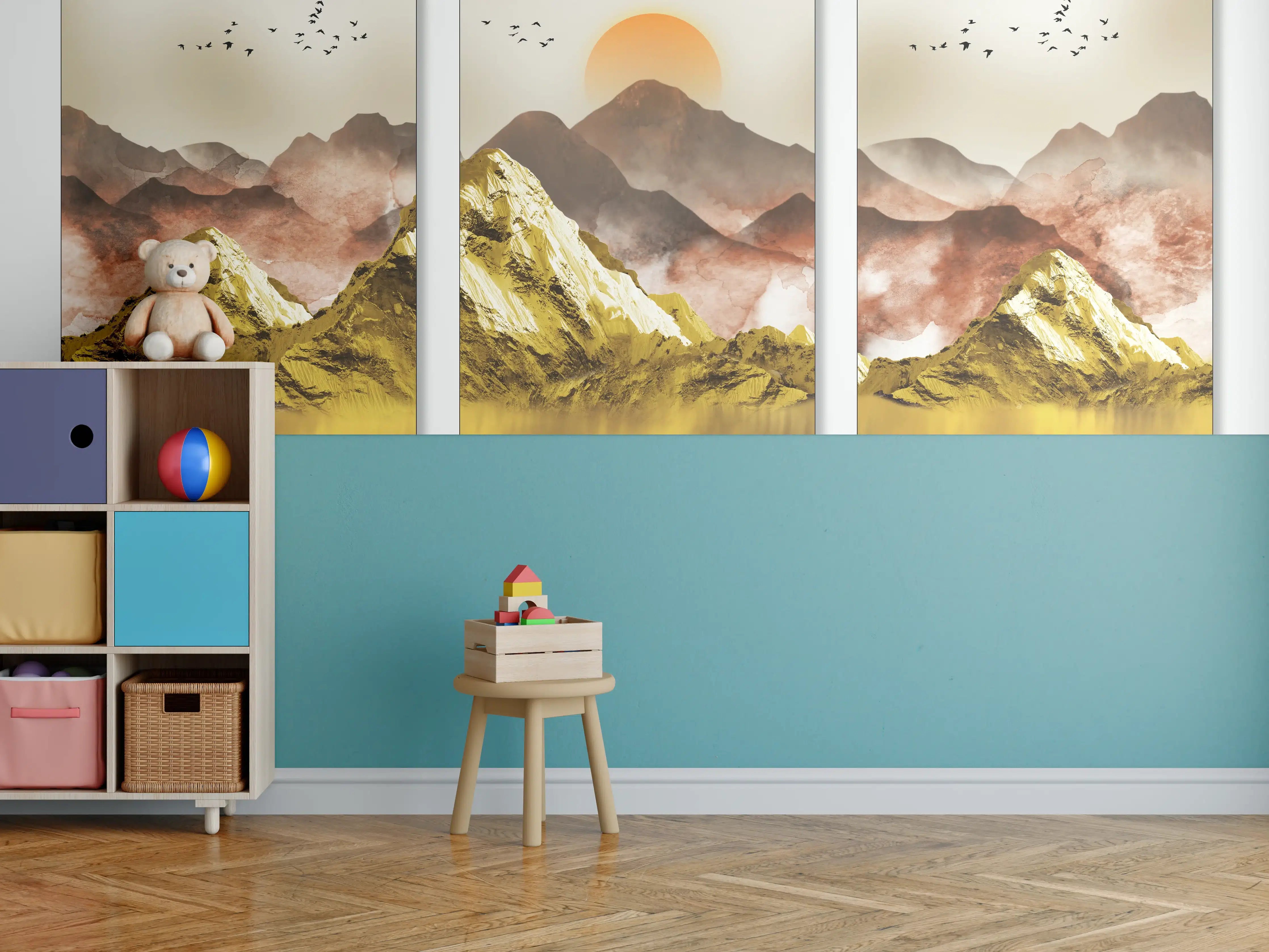 Kinderzimmer Wandgestaltung - Abstrakte Landschaftsfotos - Tapete