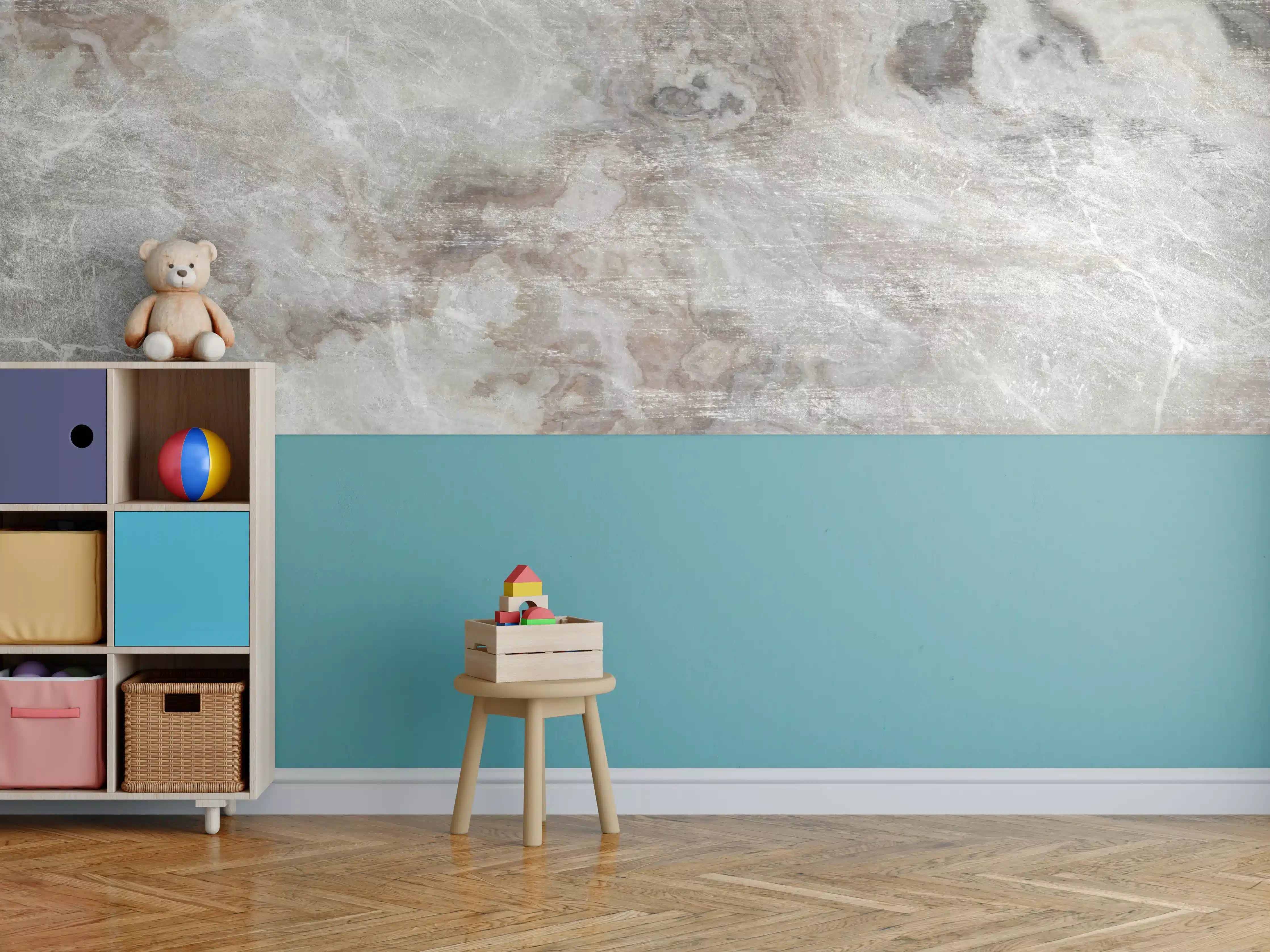 Kinderzimmer Wandgestaltung - Abstrakte Marmor Stein Textur