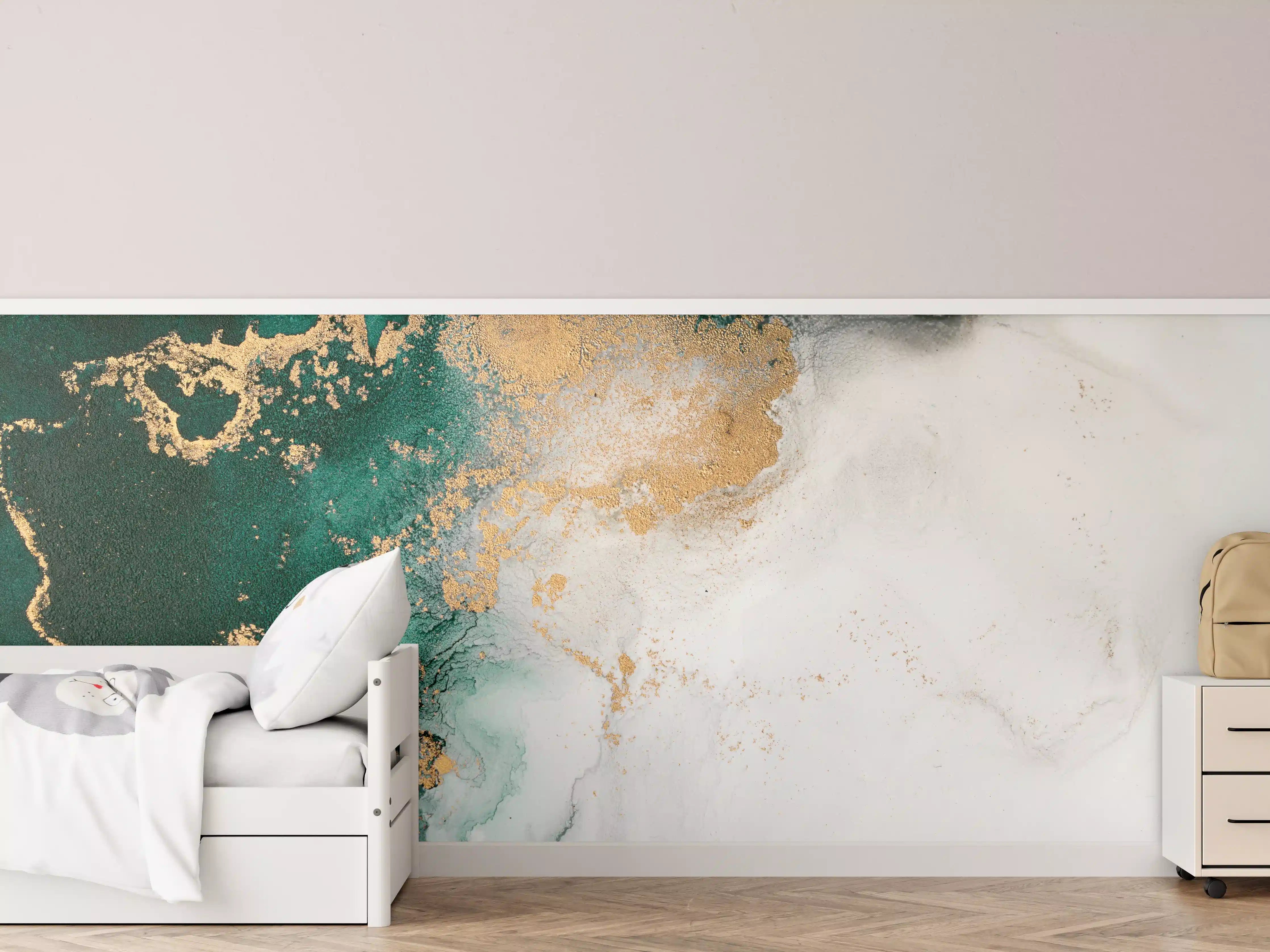 Kinderzimmer Wandgestaltung - Abstrakte Marmor Textur - Flüssigmalerei