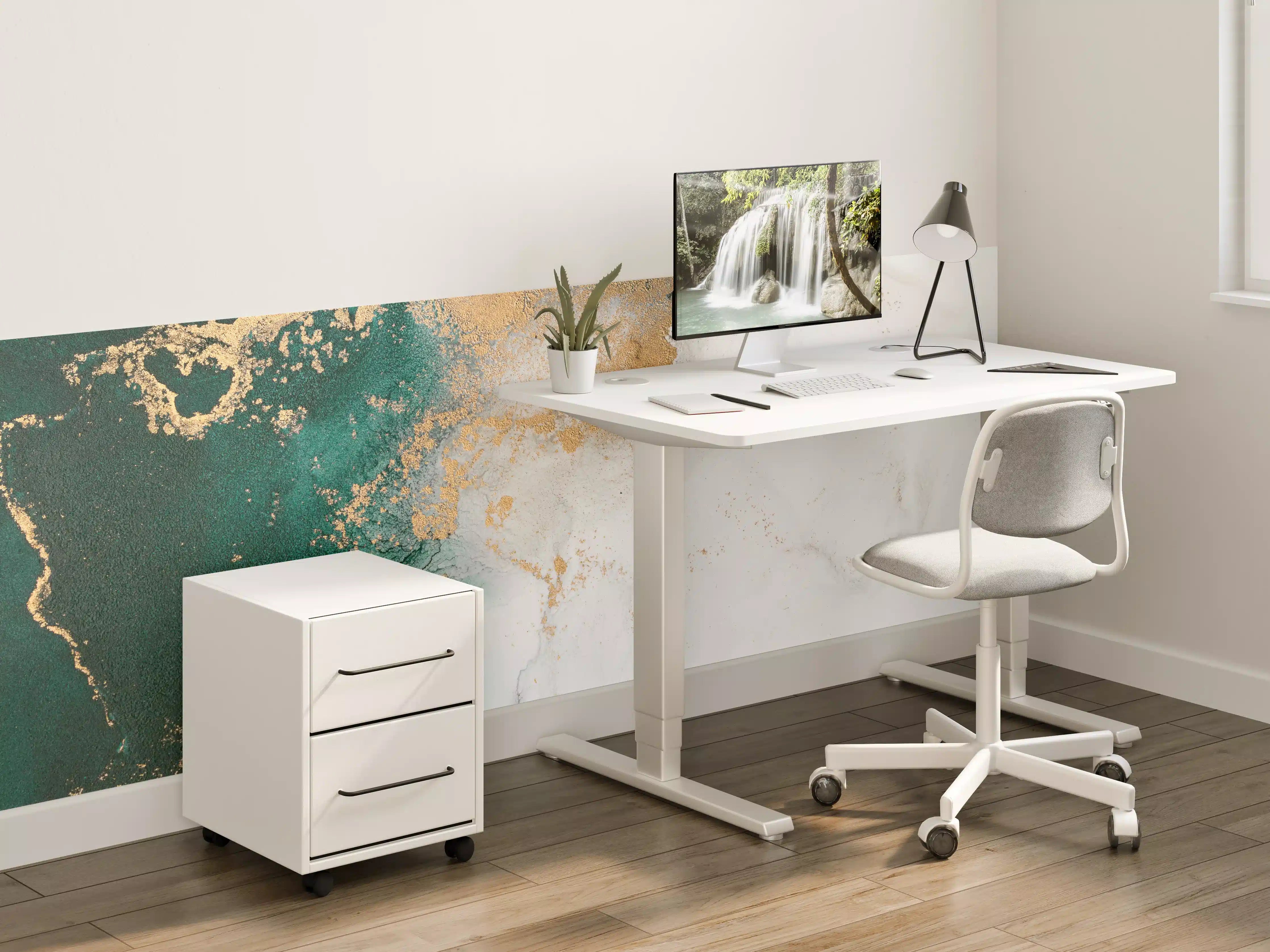 Kinderzimmer Wandgestaltung - Abstrakte Marmor Textur - Flüssigmalerei