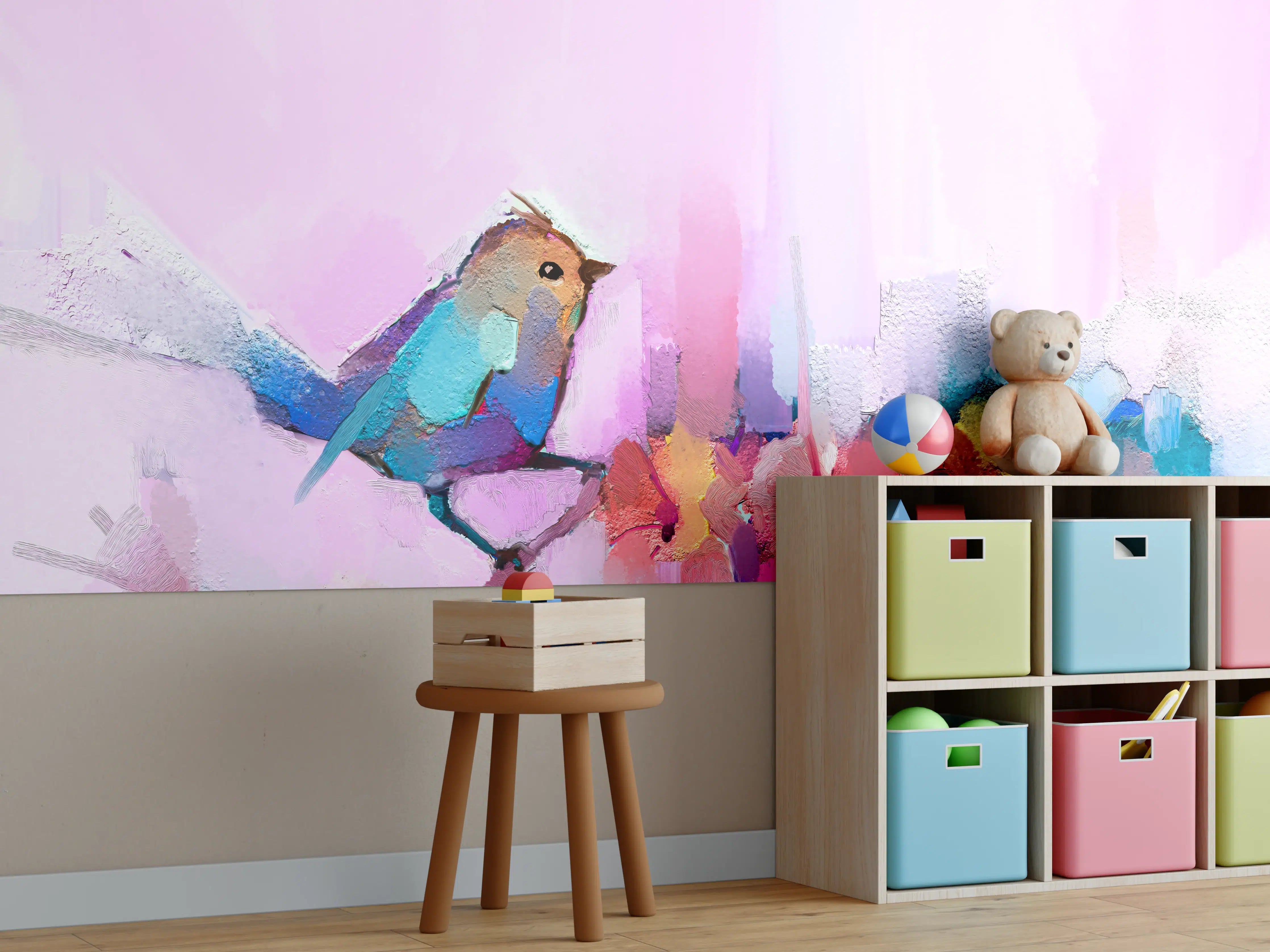 Kinderzimmer Wandgestaltung - Abstrakte Öl - Malerei