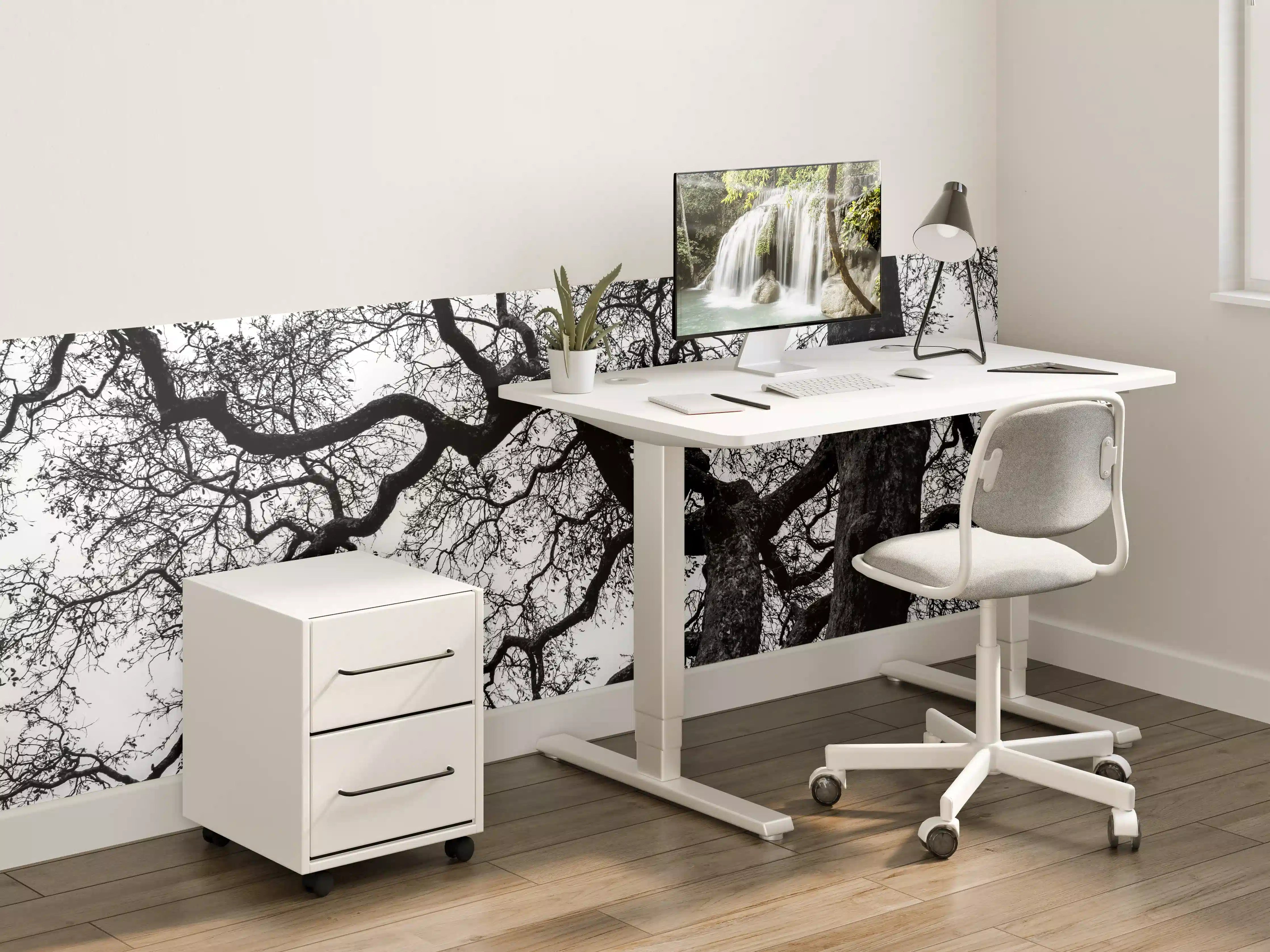 Kinderzimmer Wandgestaltung - Abstrakte Schwarz-Weiß Baumäste