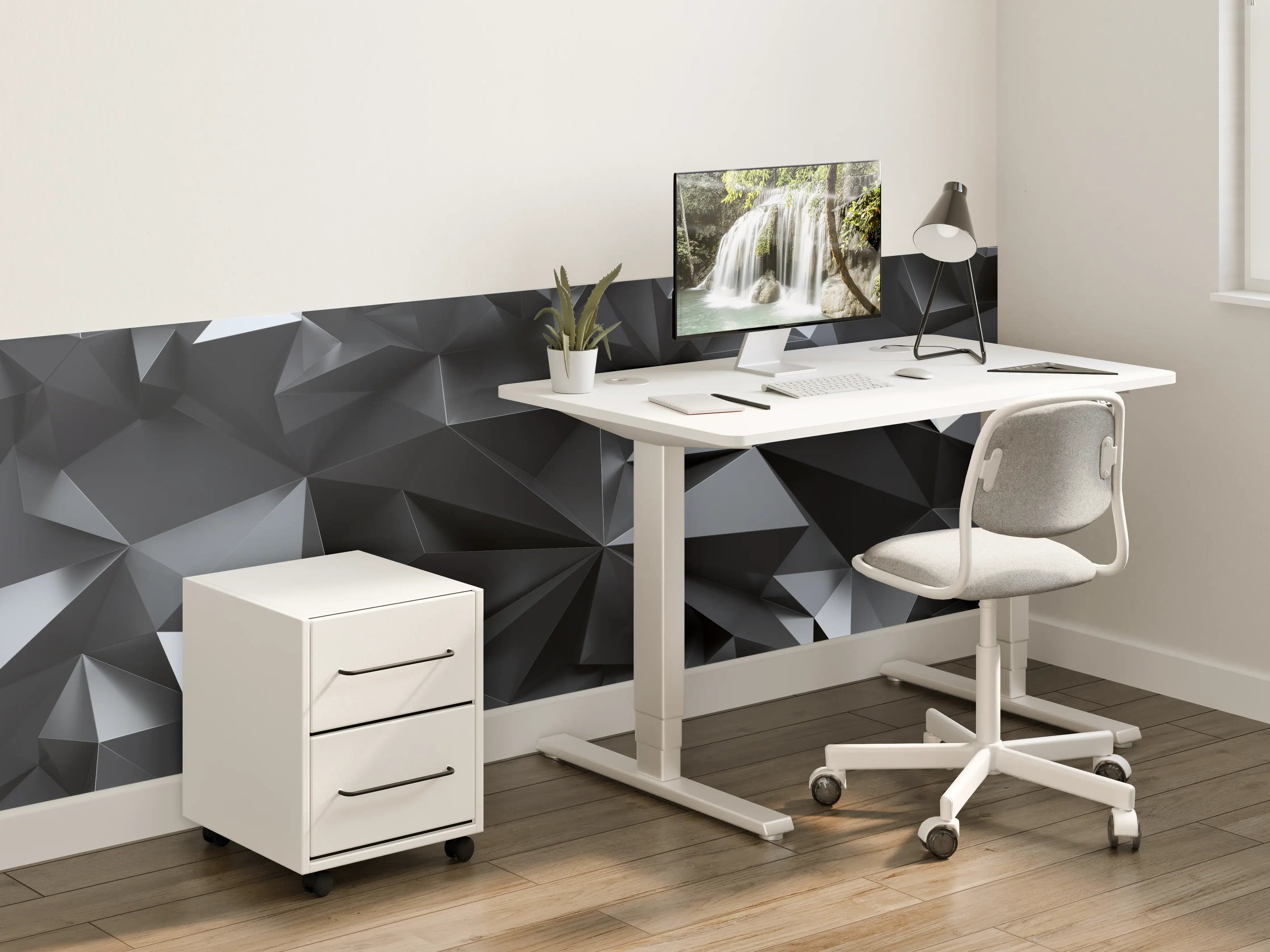 Kinderzimmer Wandgestaltung - Abstrakte Schwarze Kristalltextur