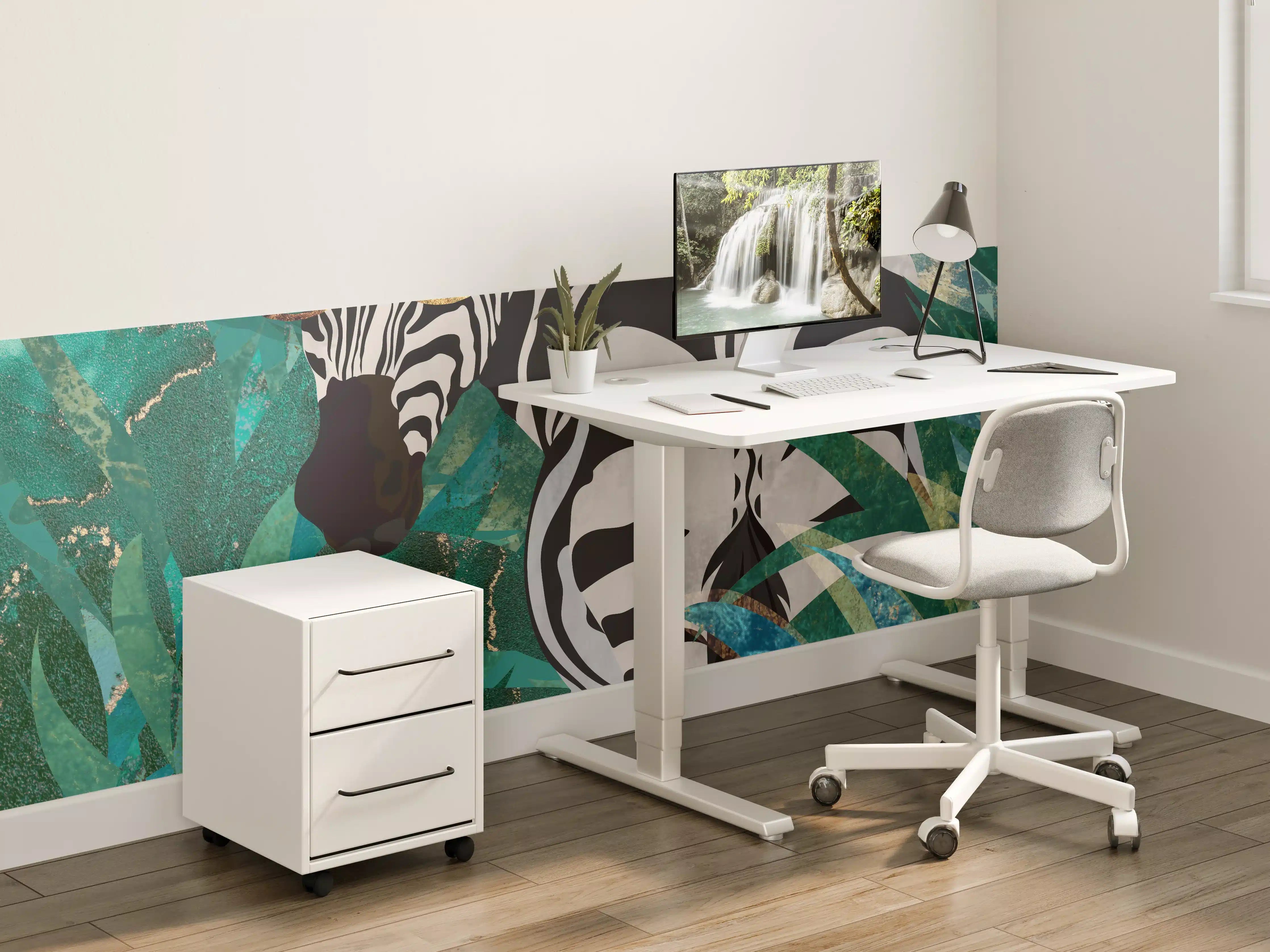 Kinderzimmer Wandgestaltung - Abstrakte Zebra Malerei