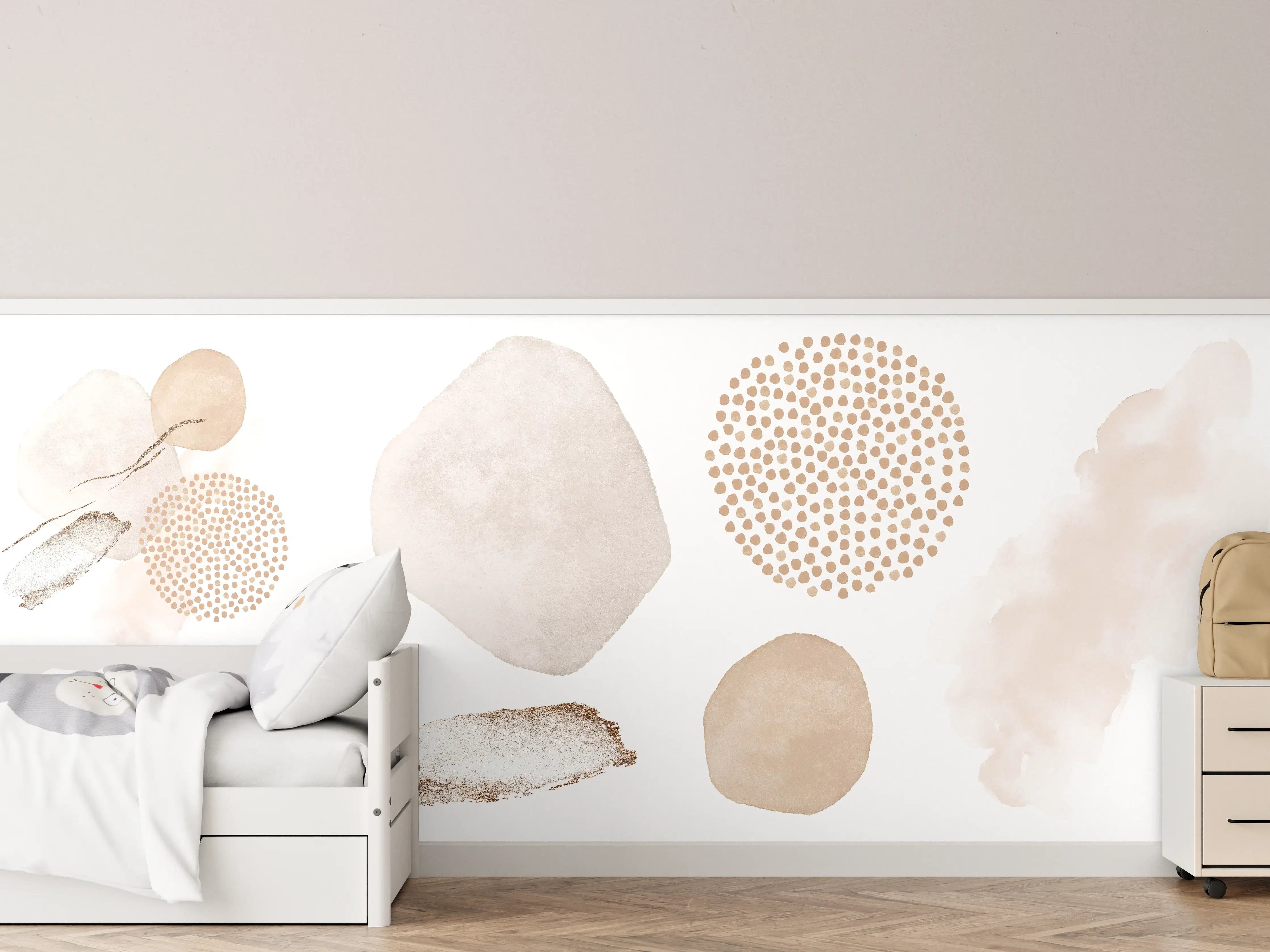 Kinderzimmer Wandgestaltung - Abstrakte blush Elemente