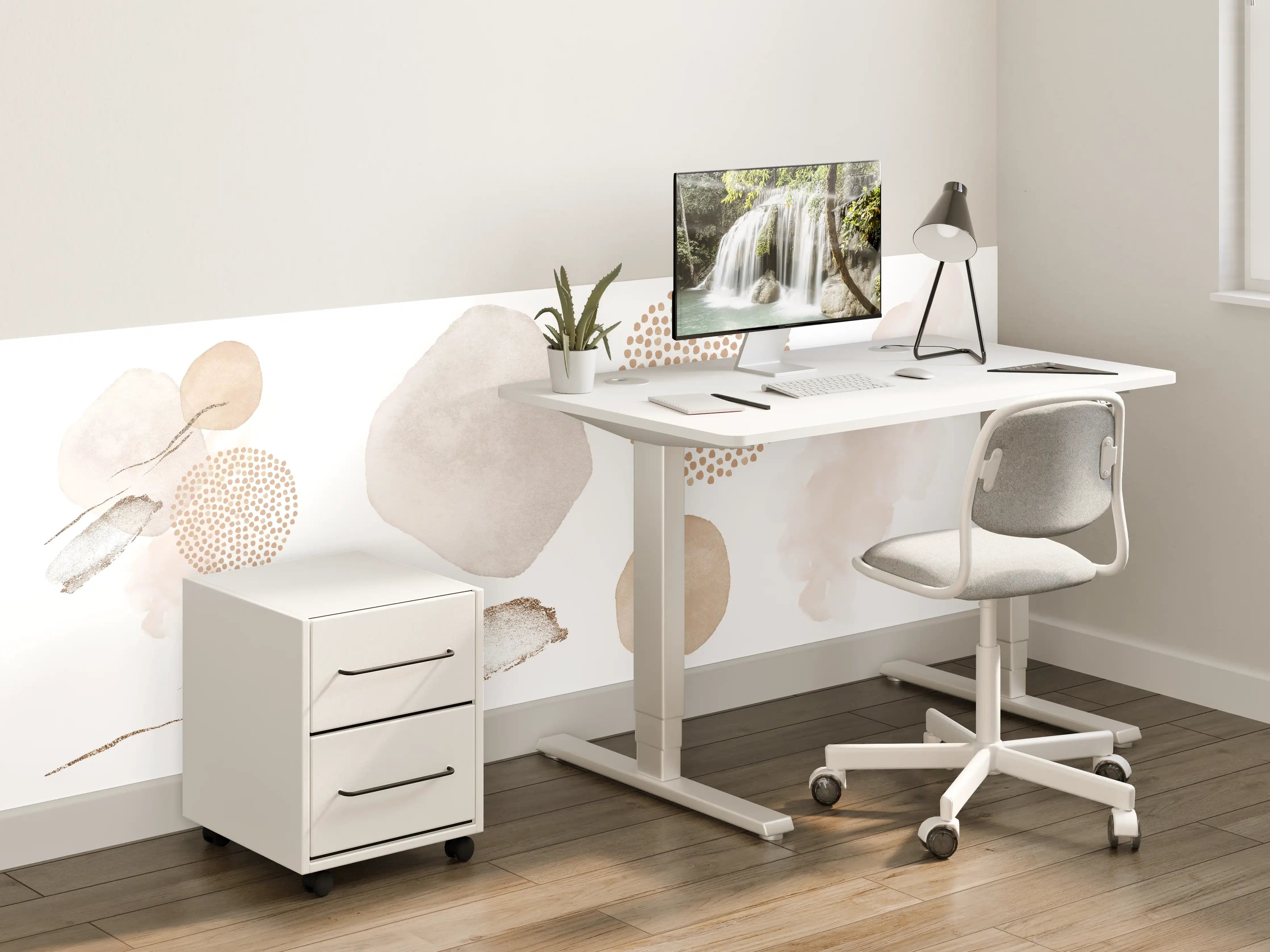 Kinderzimmer Wandgestaltung - Abstrakte blush Elemente