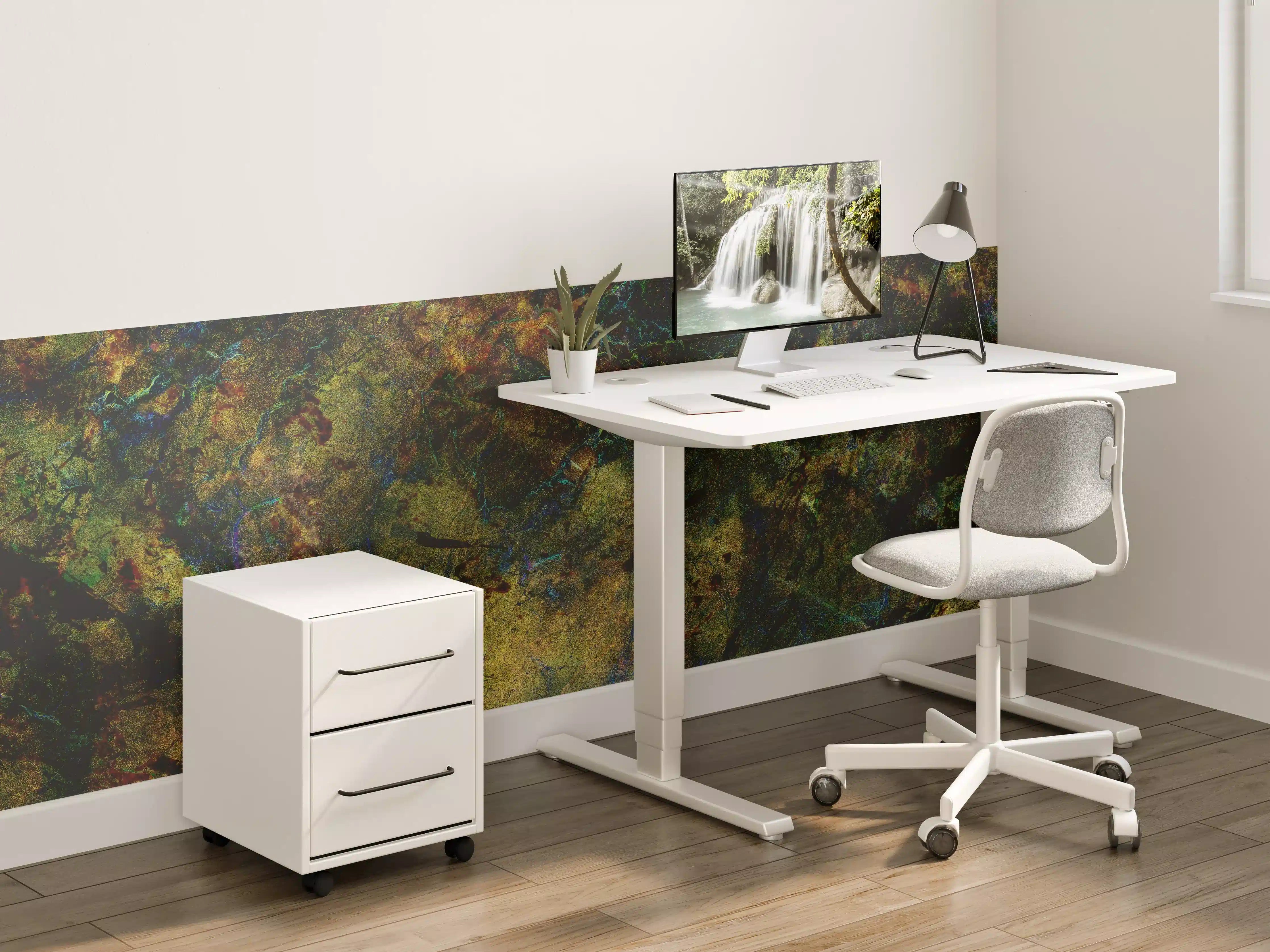 Kinderzimmer Wandgestaltung - Abstrakte dunkle marmorartige Texturen