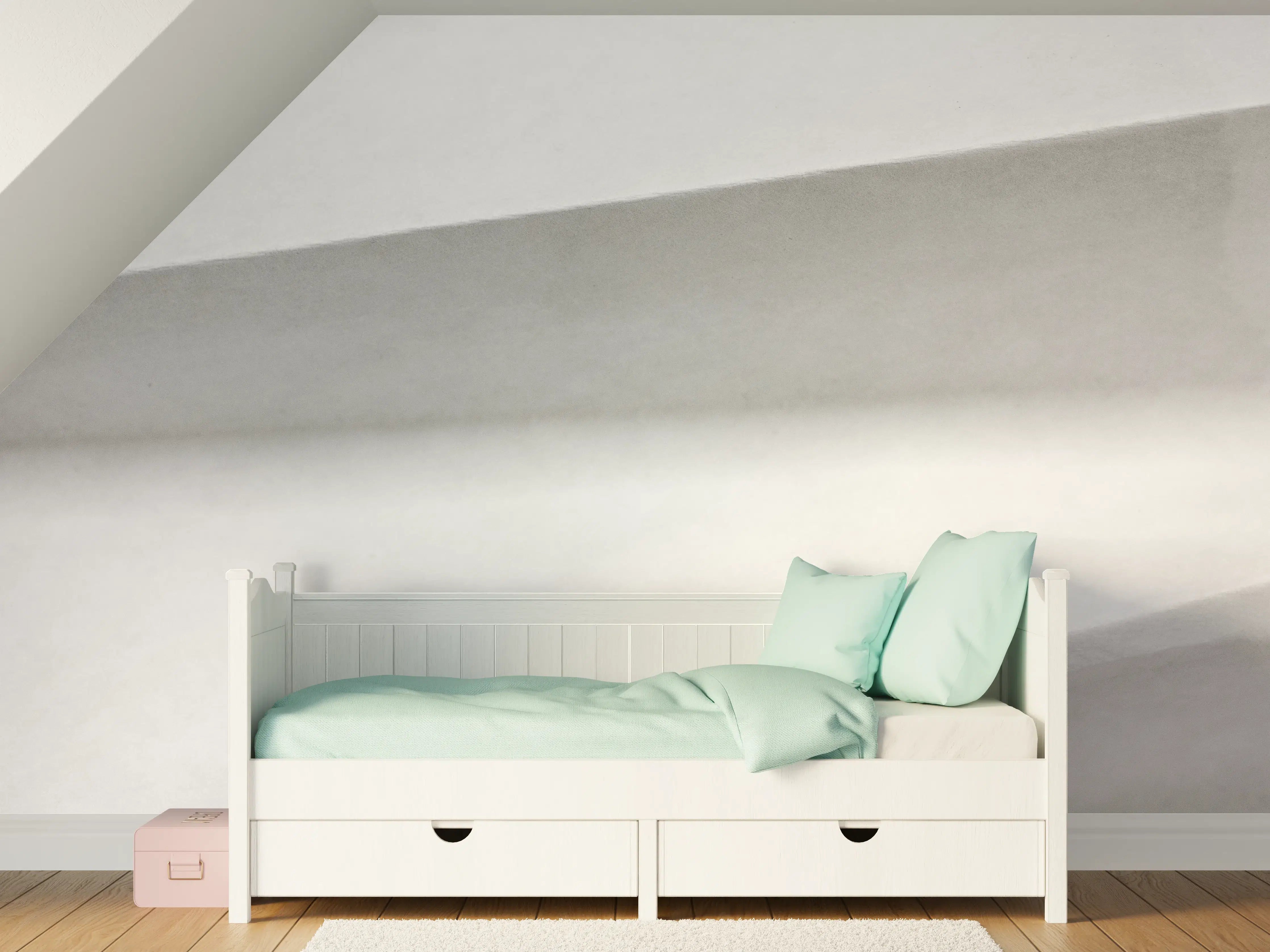 Kinderzimmer Wandgestaltung - Abstrakte minimalistische Papierfaltung