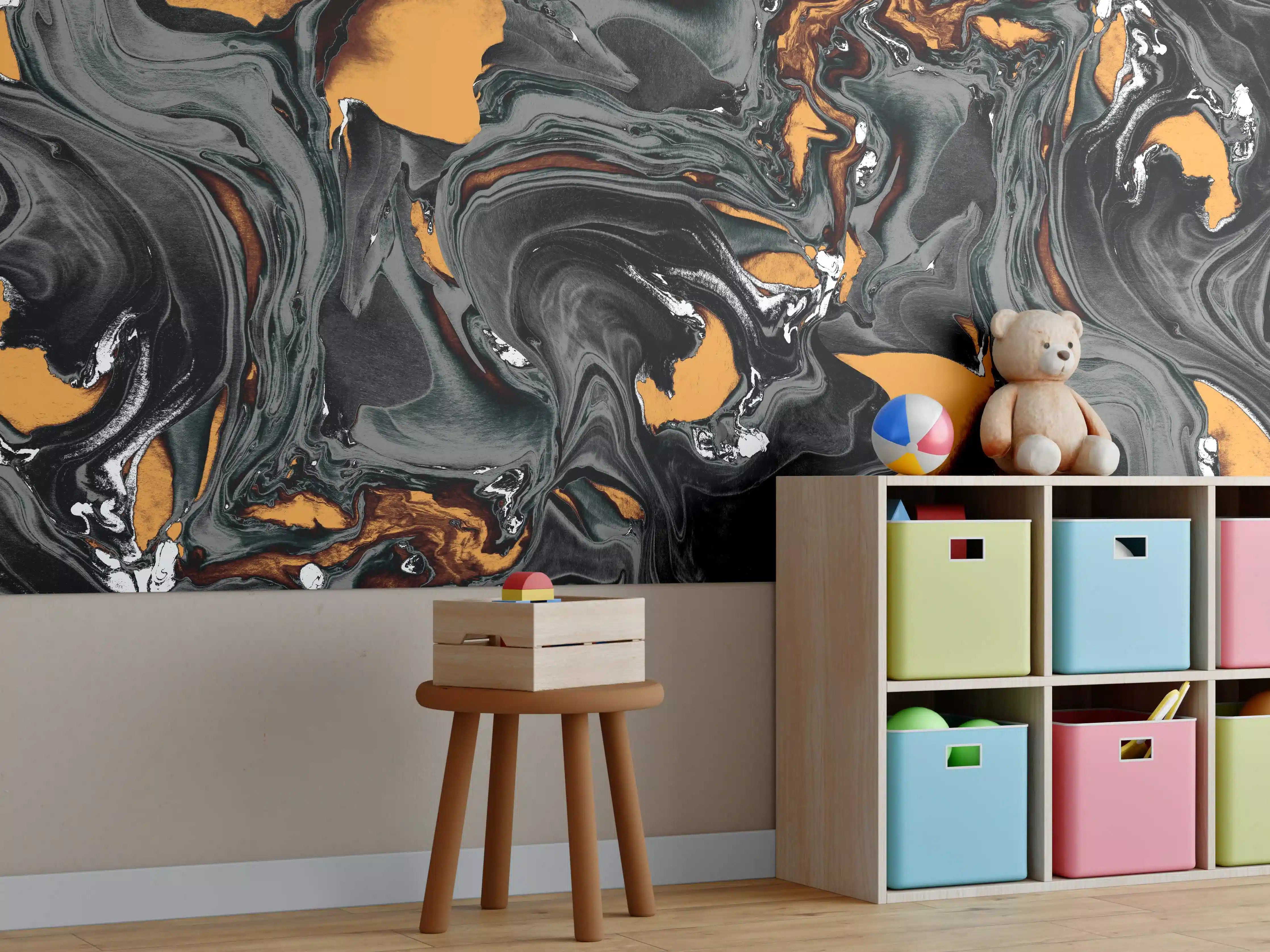 Kinderzimmer Wandgestaltung - Abstrakter Kunsthintergrund