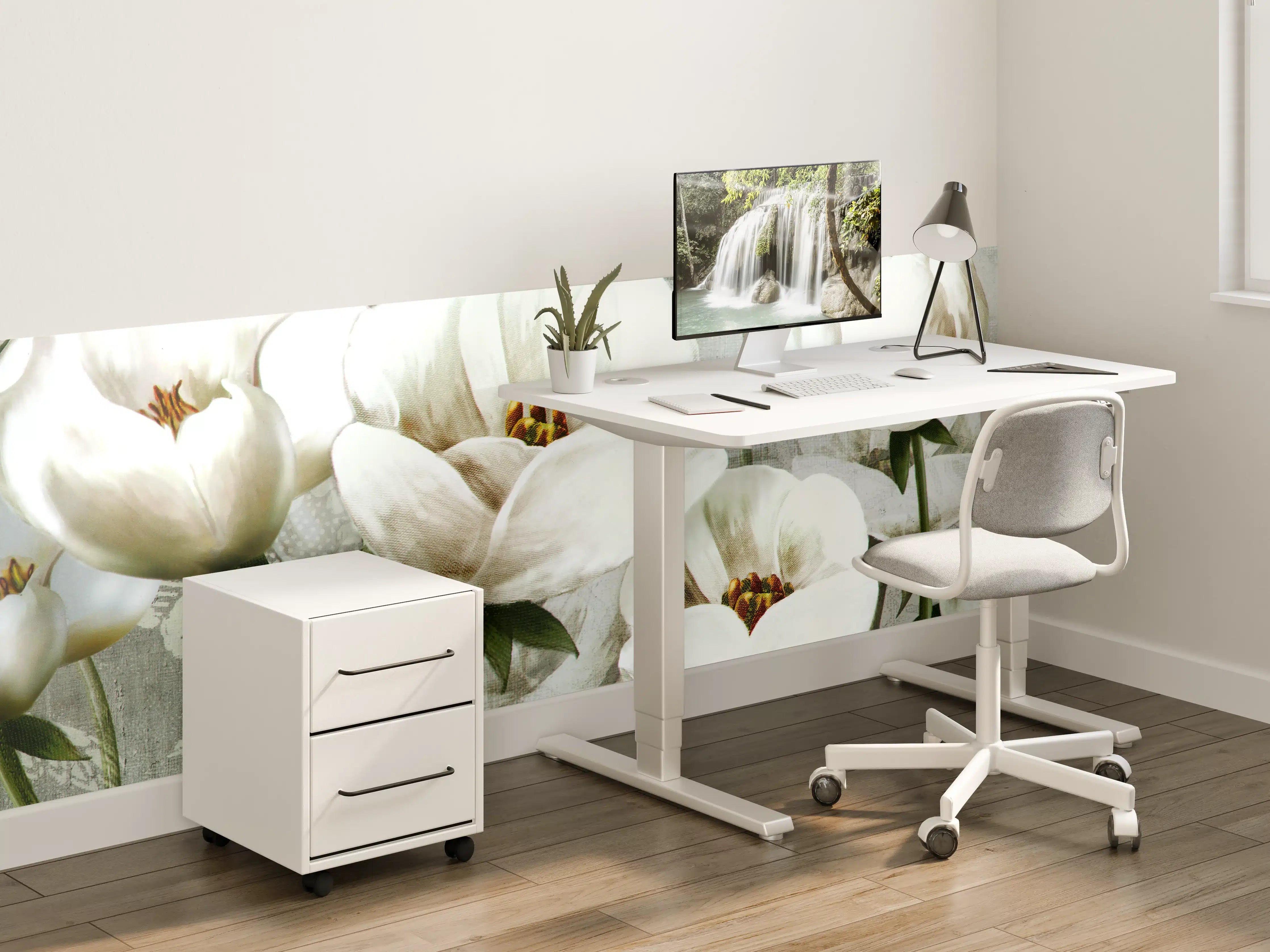 Kinderzimmer Wandgestaltung - Abstraktes Blumen Tapetendesign