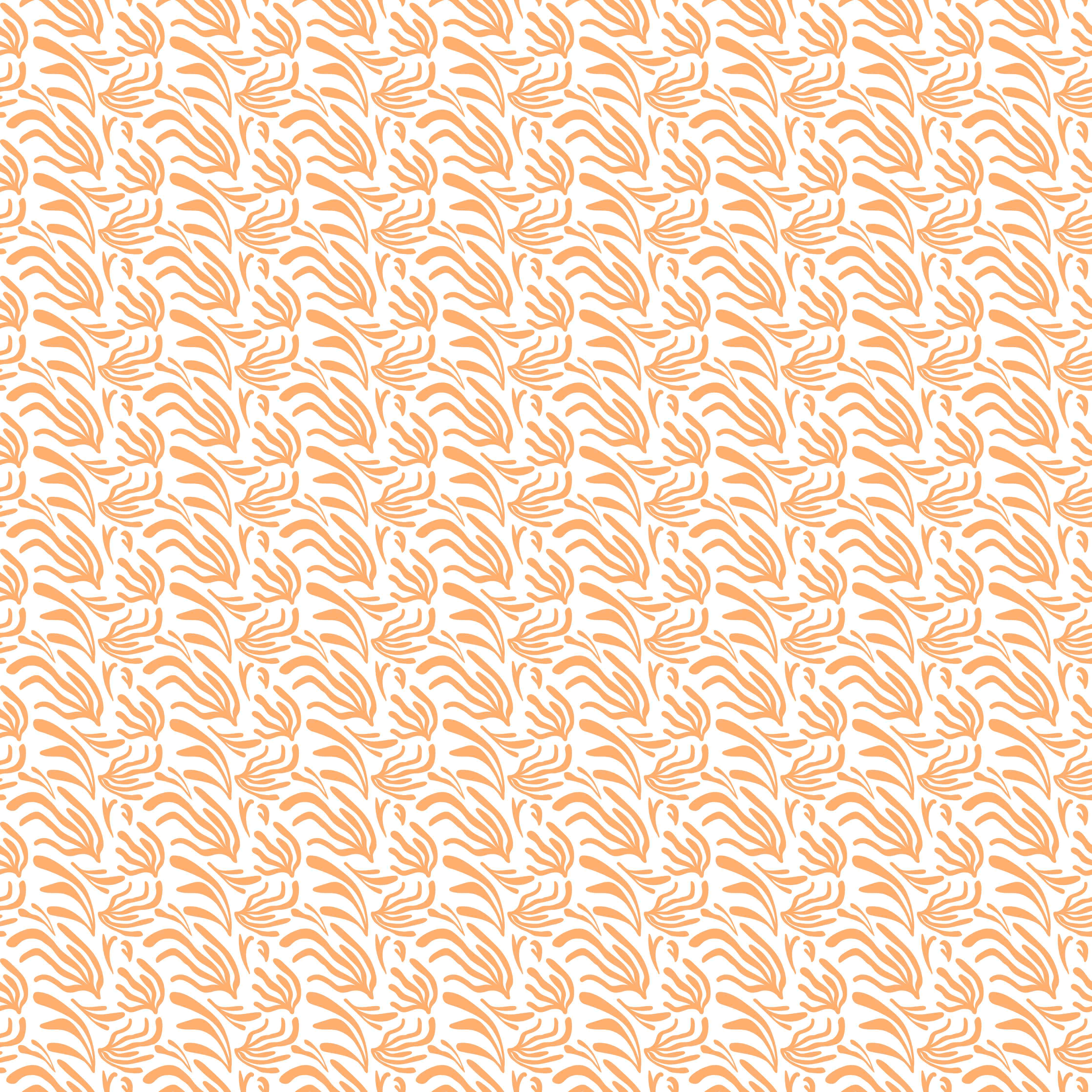 Kinderzimmer Wandgestaltung-Abstraktes Korallenmuster Orange Weiß