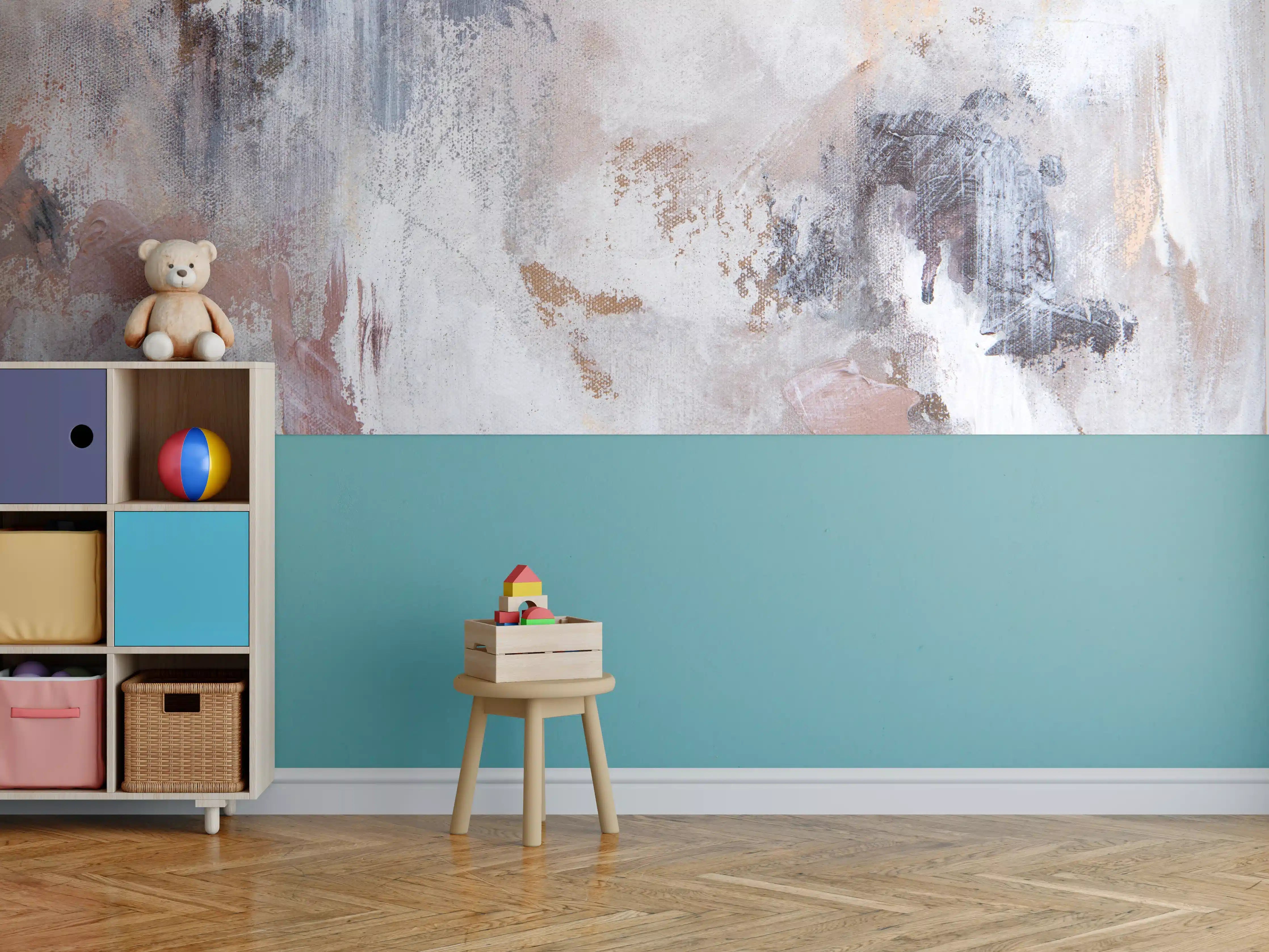 Kinderzimmer Wandgestaltung - Abstraktes Kunstgemälde