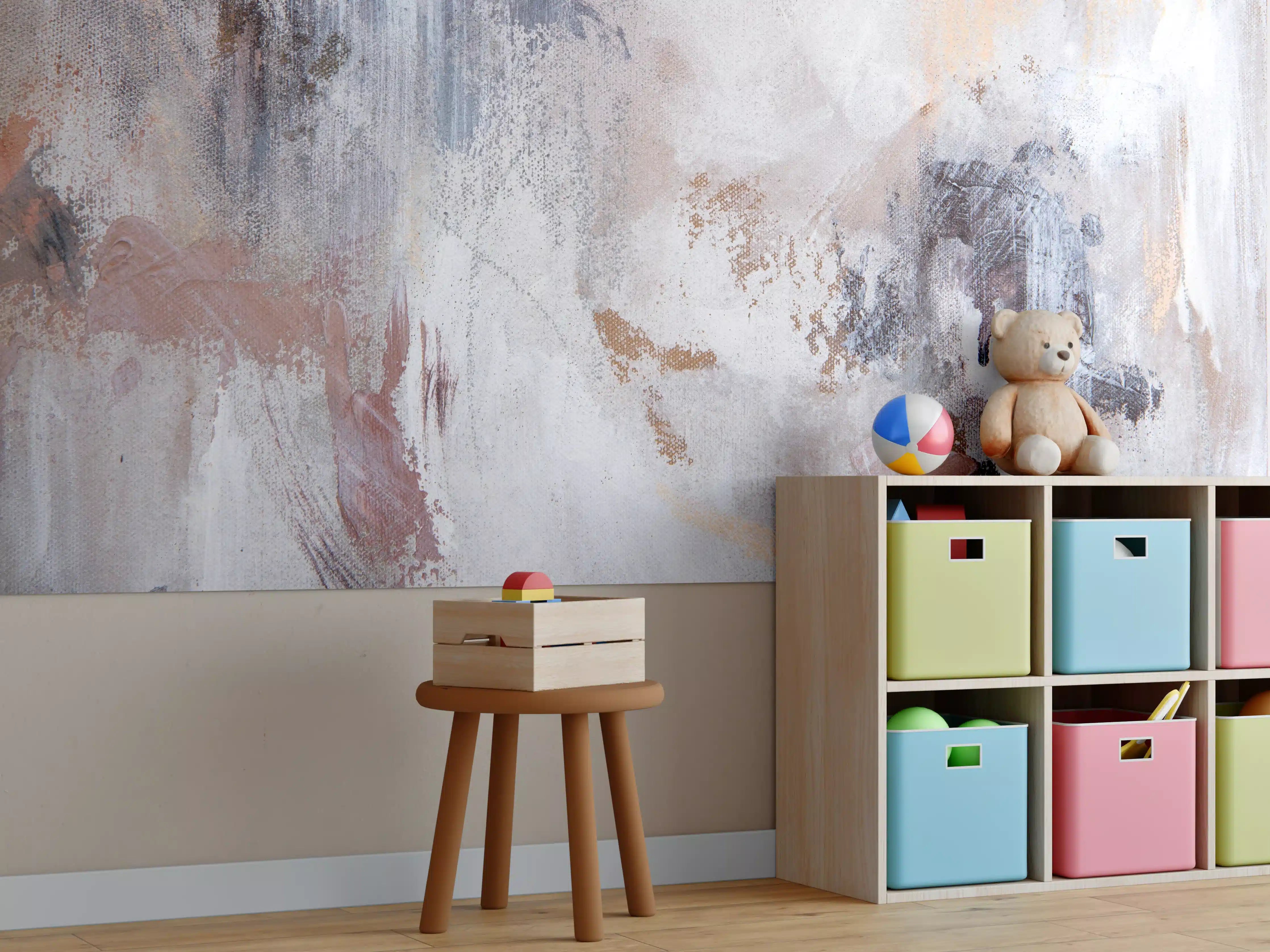 Kinderzimmer Wandgestaltung - Abstraktes Kunstgemälde