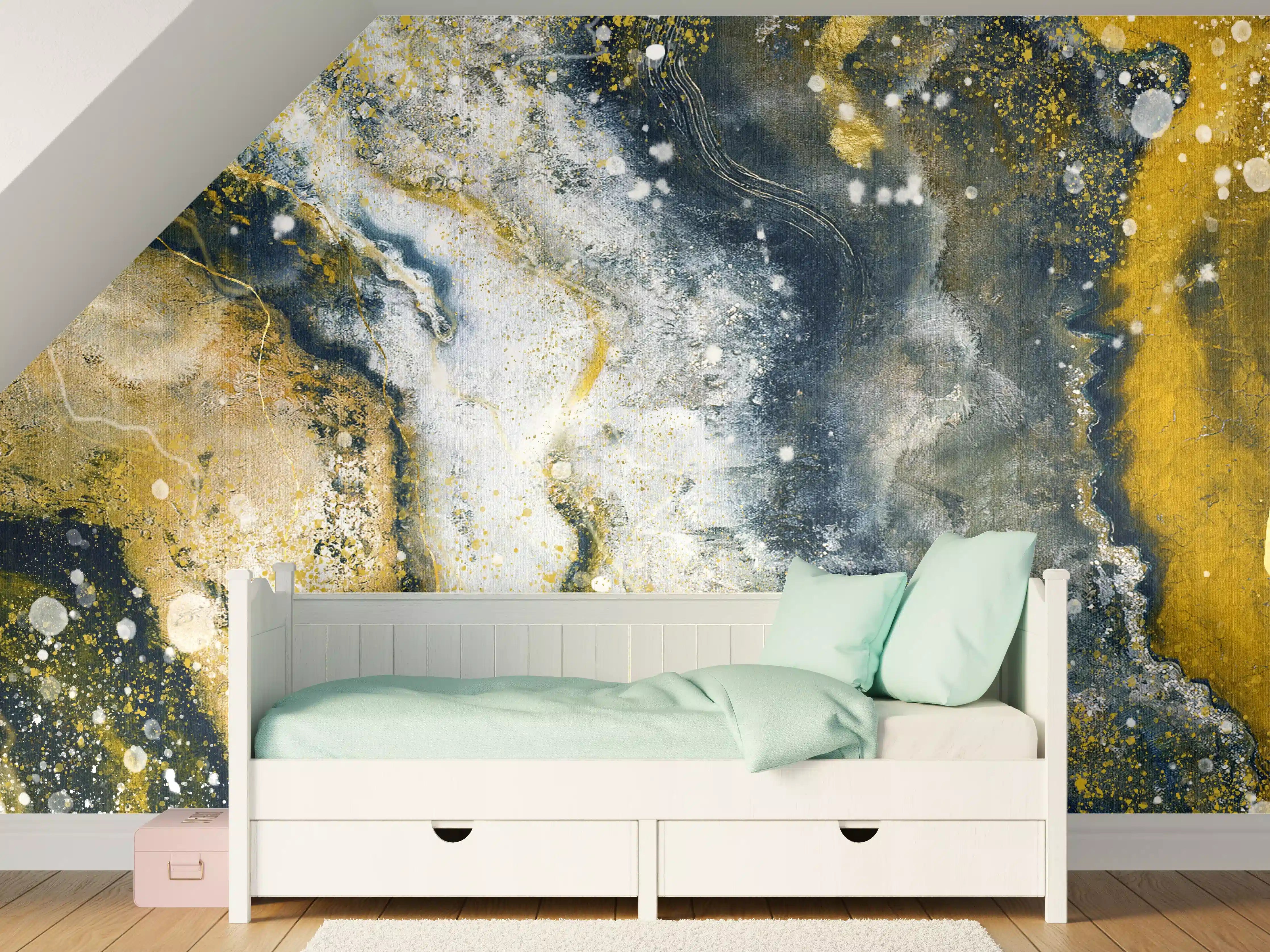 Kinderzimmer Wandgestaltung - Abstraktes Kunstwert - Flüssigkunst