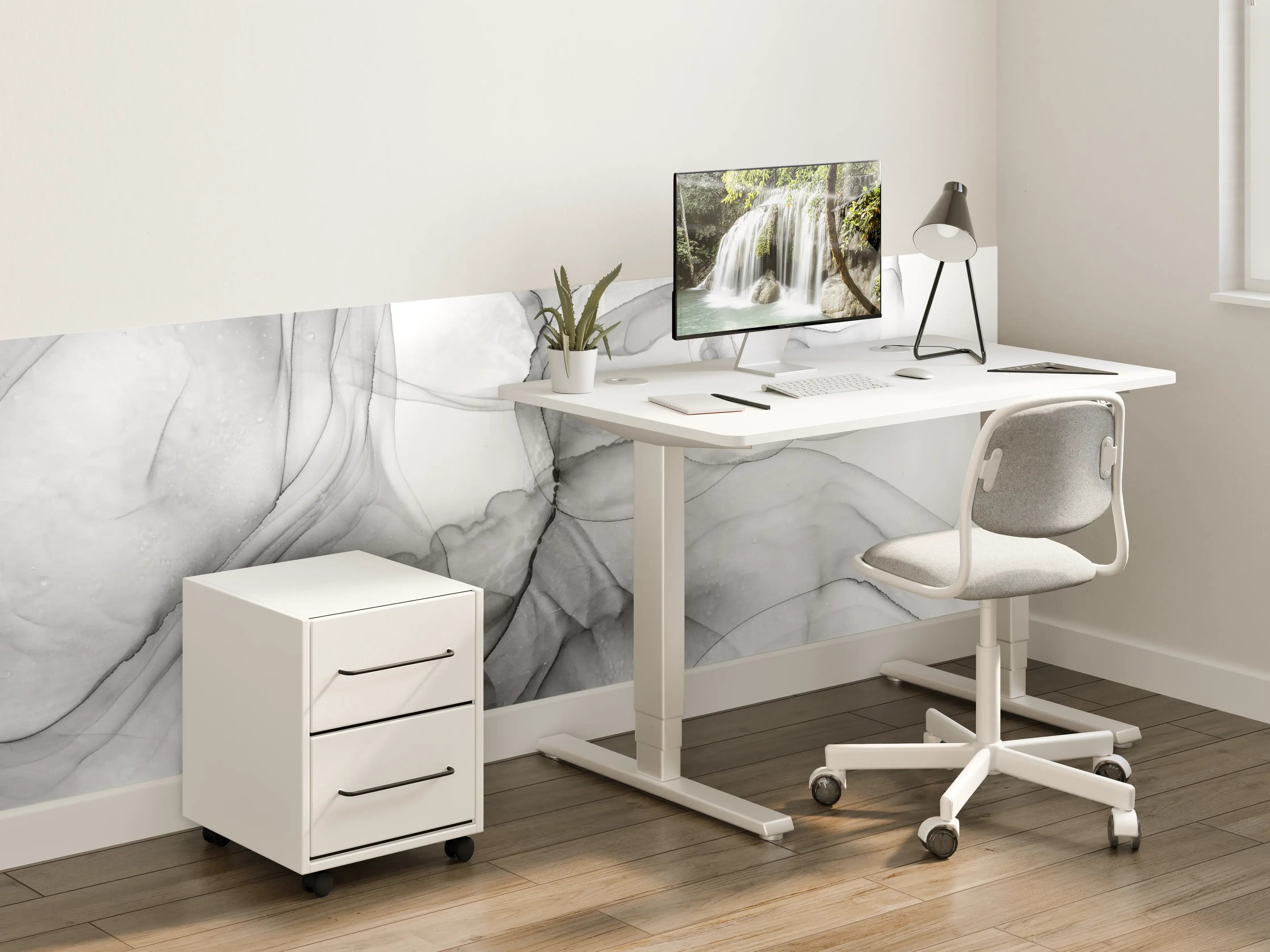 Kinderzimmer Wandgestaltung - Abstraktes Marmor Tinten Design