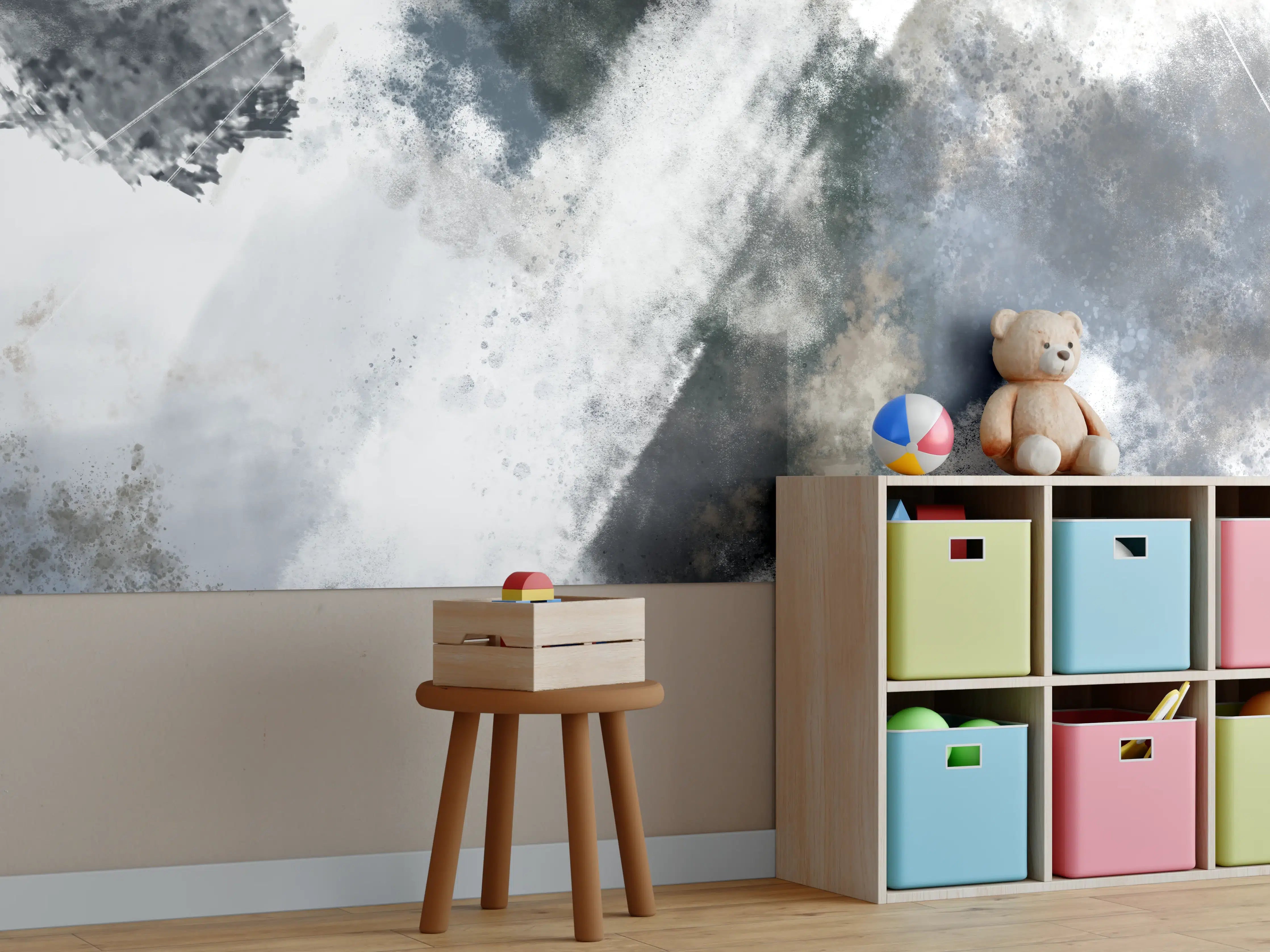 Kinderzimmer Wandgestaltung - Abstraktes Muster - Modern