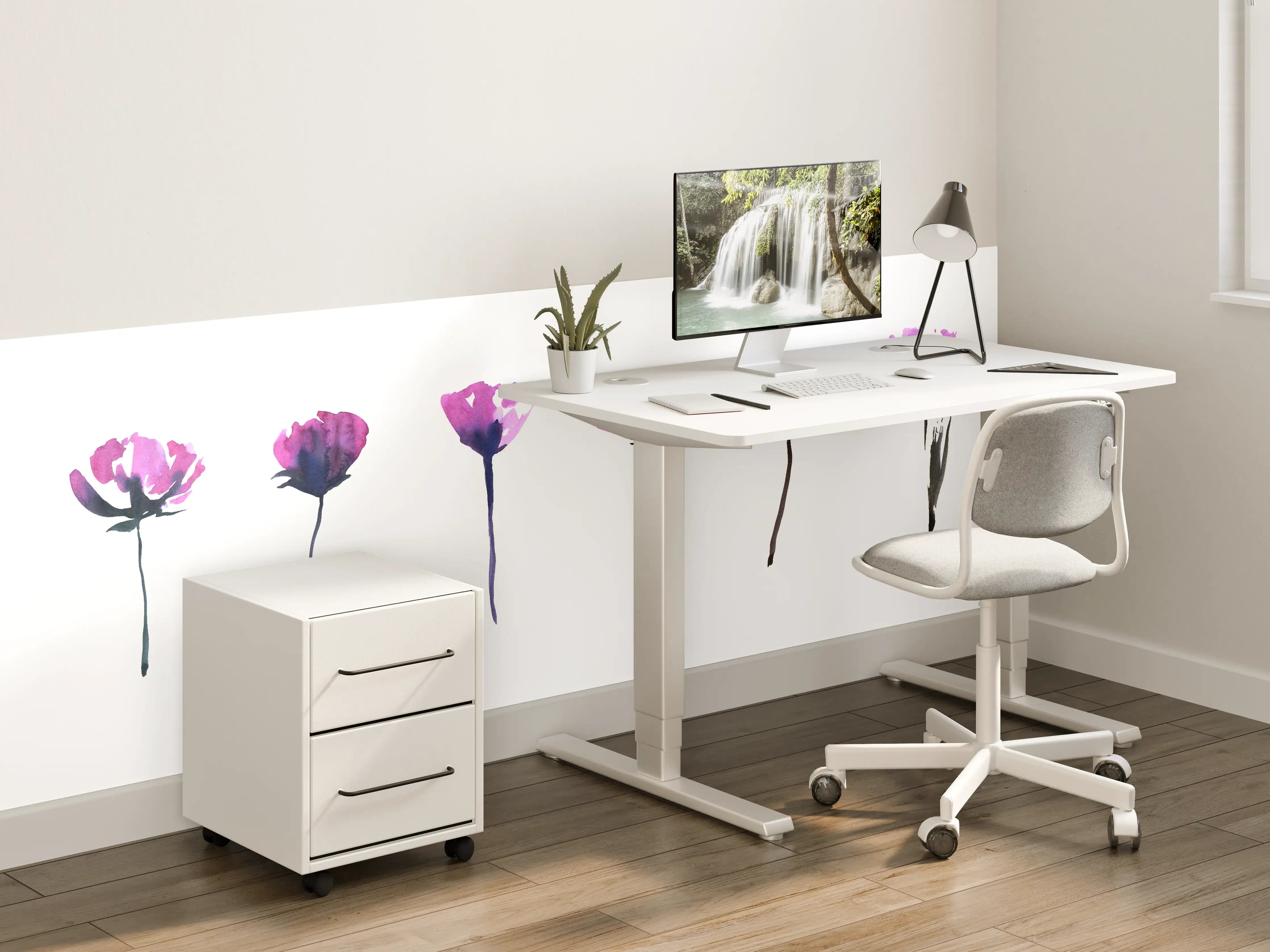 Kinderzimmer Wandgestaltung - Abstraktes modernes Blumenset