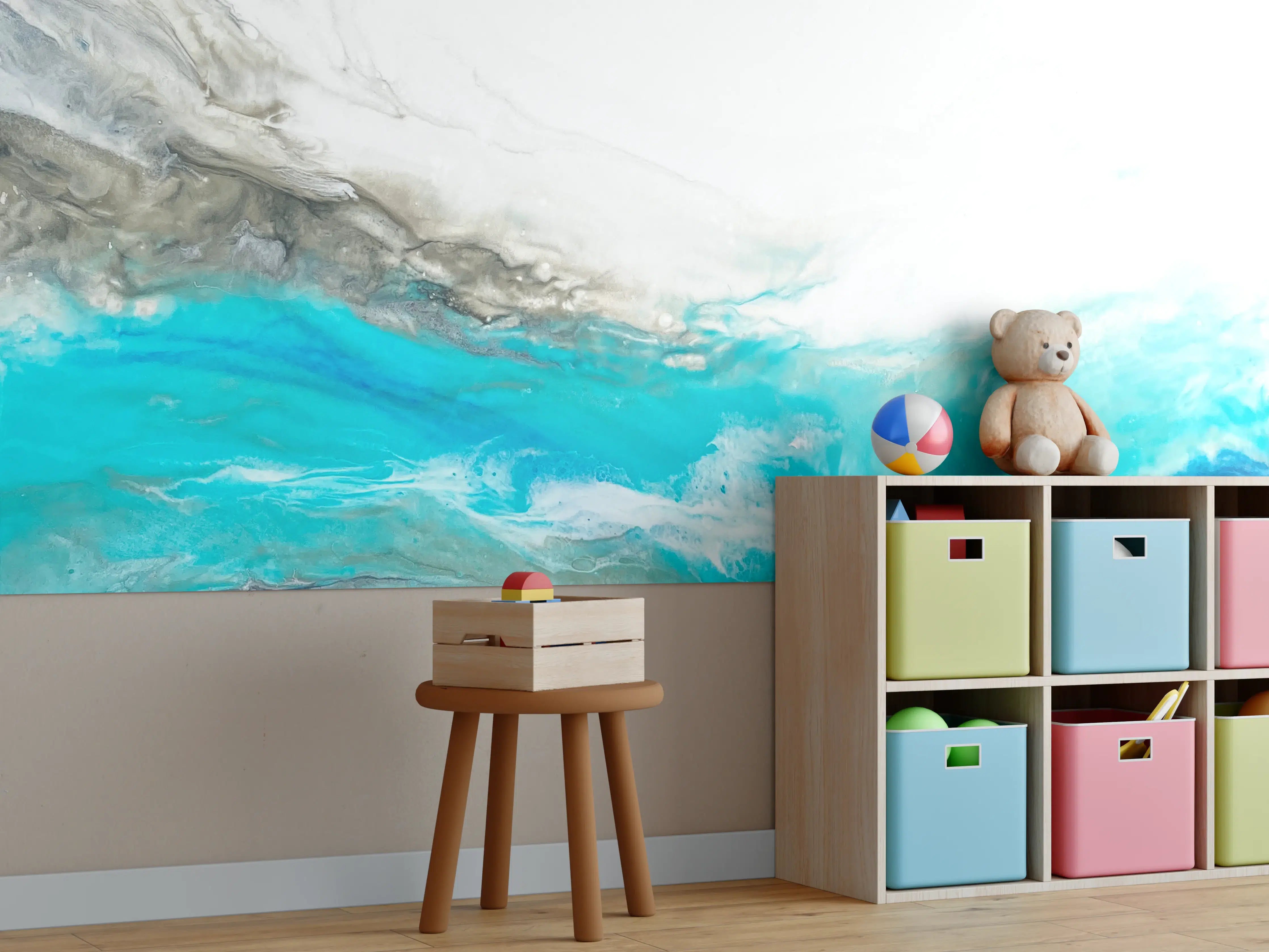 Kinderzimmer Wandgestaltung - Acryl Gemälde - Wellen 