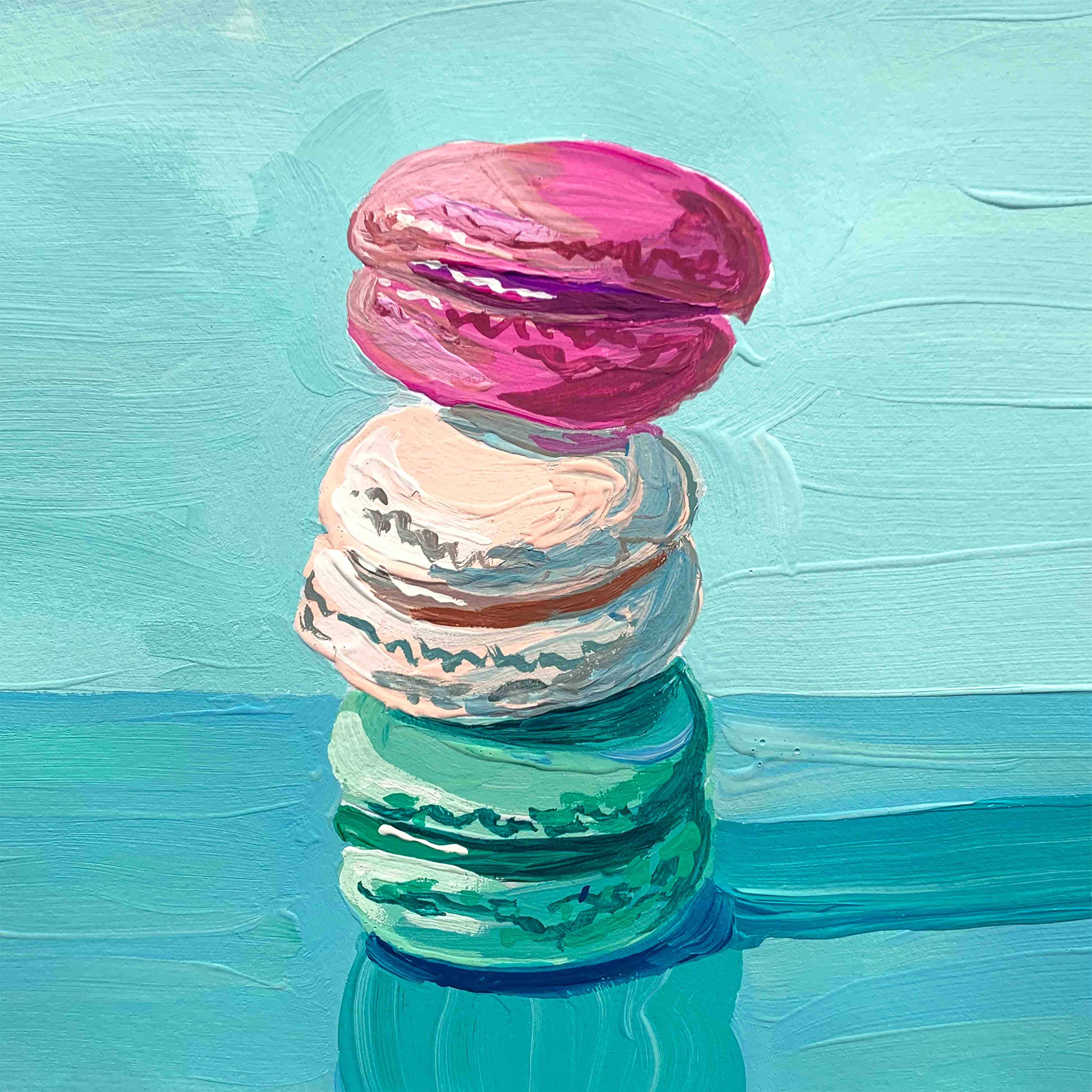 Kinderzimmer Wandgestaltung-Acryl Macarons - Bunt