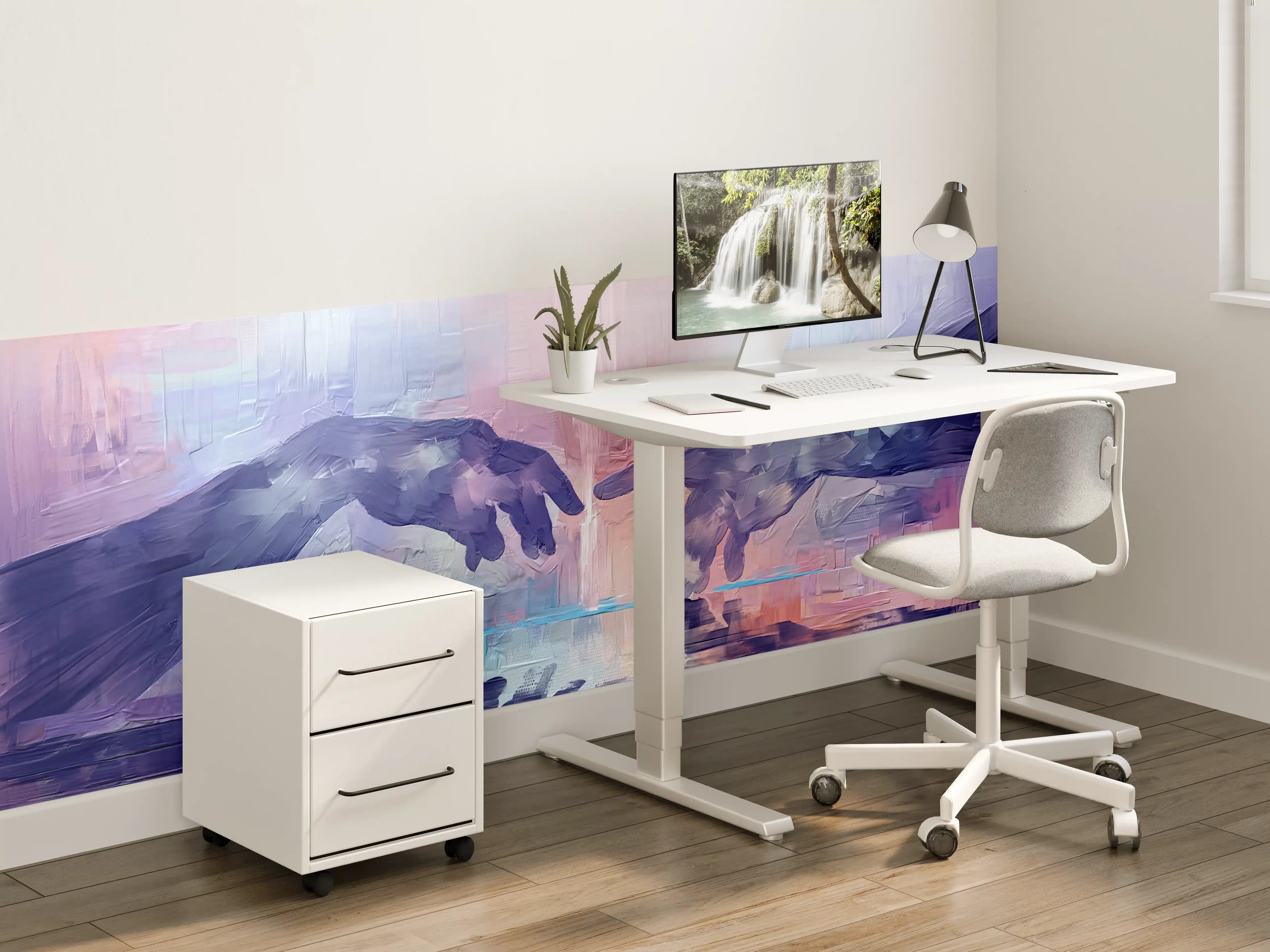 Kinderzimmer Wandgestaltung - Acryl Malerei - Zwei Hände