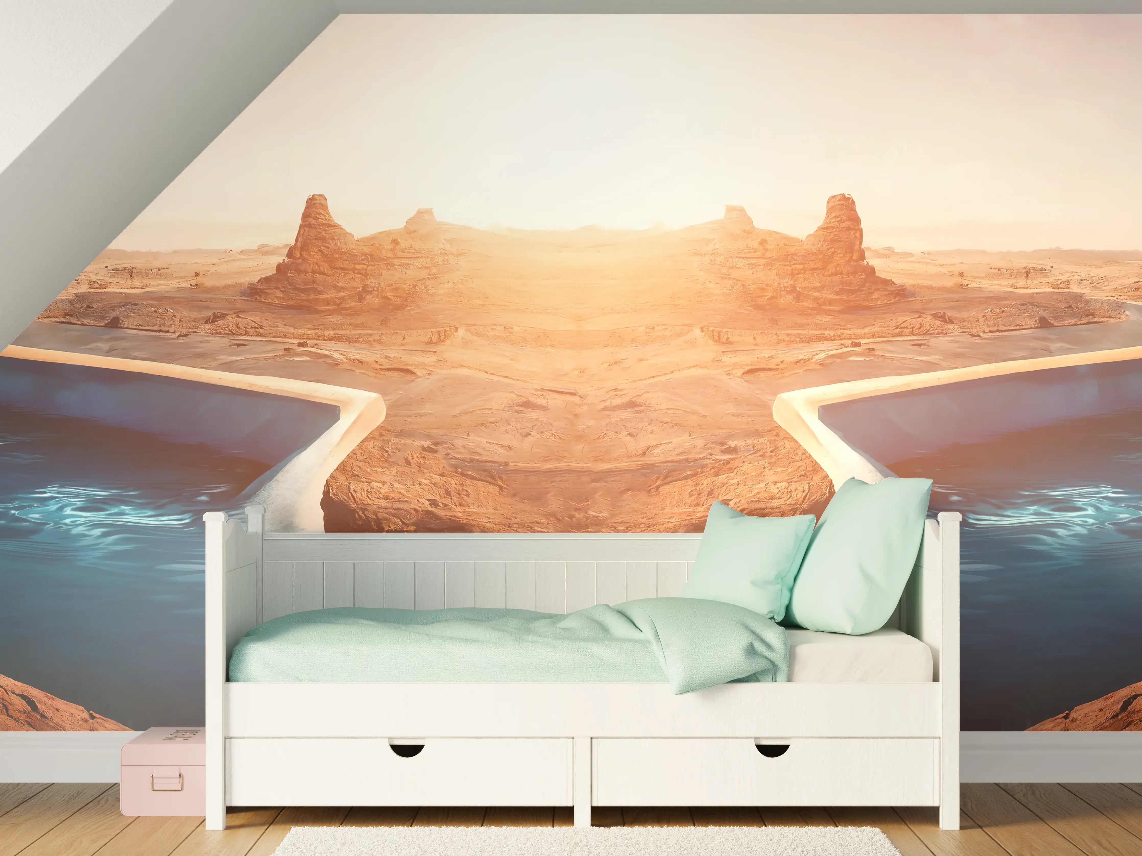 Kinderzimmer Wandgestaltung - Afrikanische Wüste - Abendlich