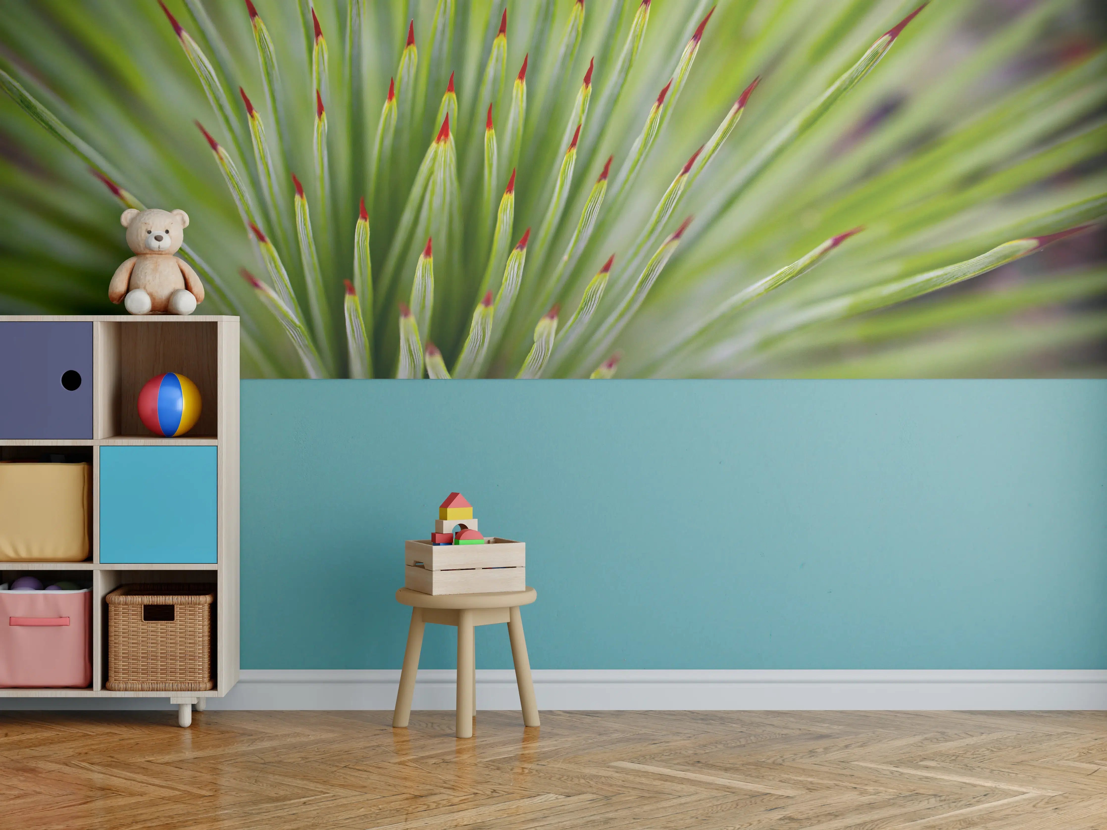 Kinderzimmer Wandgestaltung - Agave striata im Detail