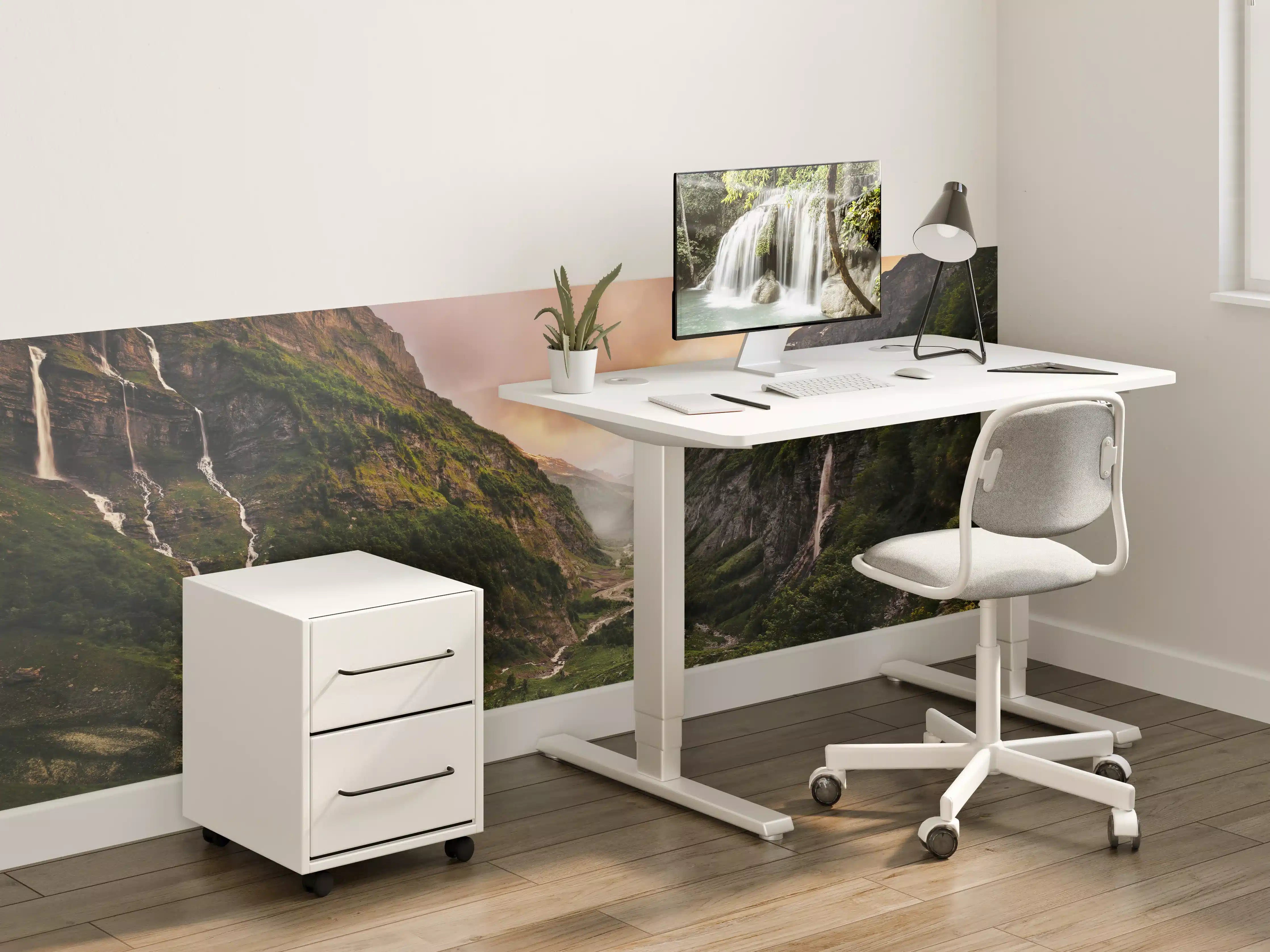 Kinderzimmer Wandgestaltung - Alpen Bergsonnenuntergang