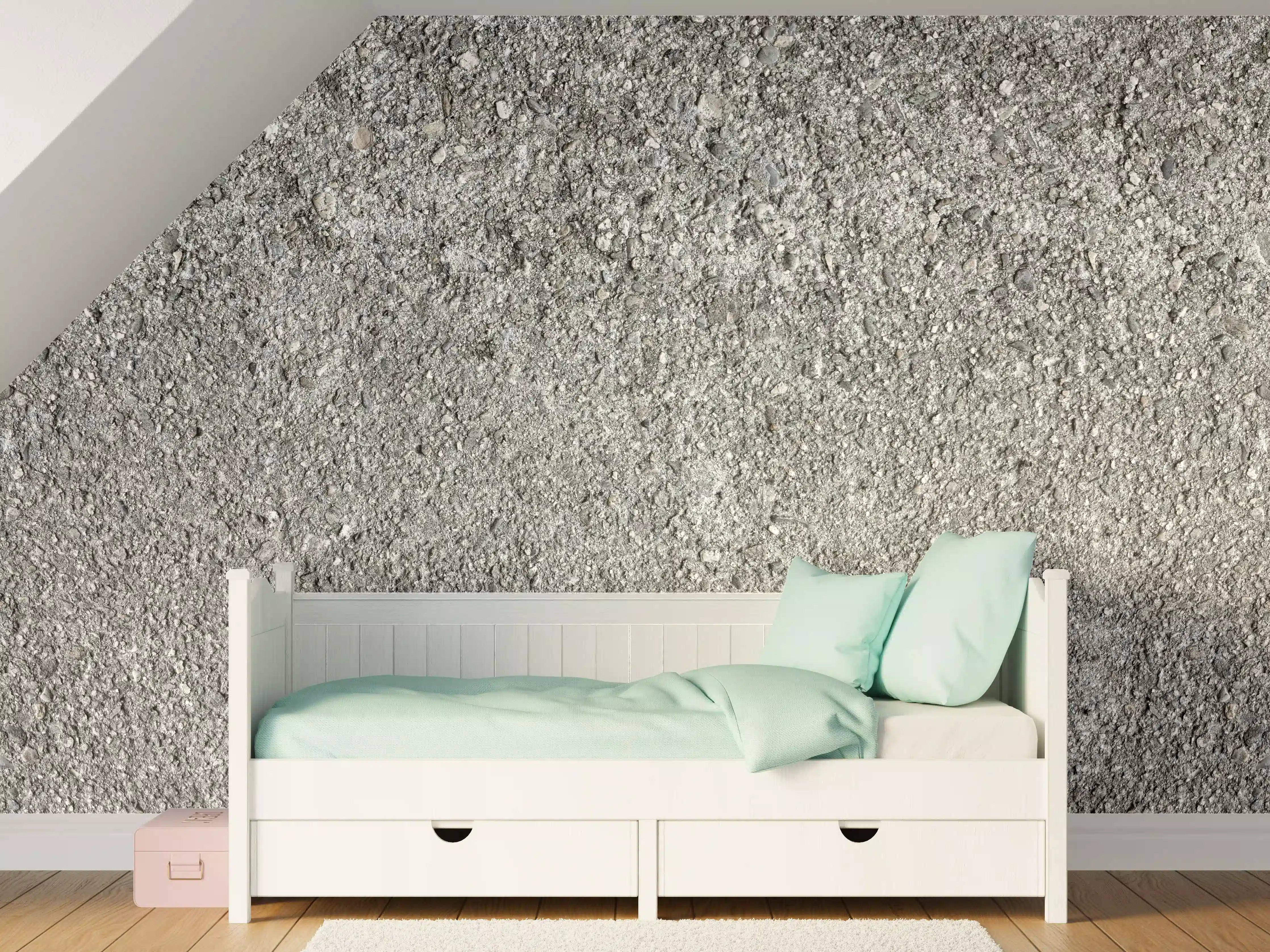 Kinderzimmer Wandgestaltung - Alte felsige Betonwand
